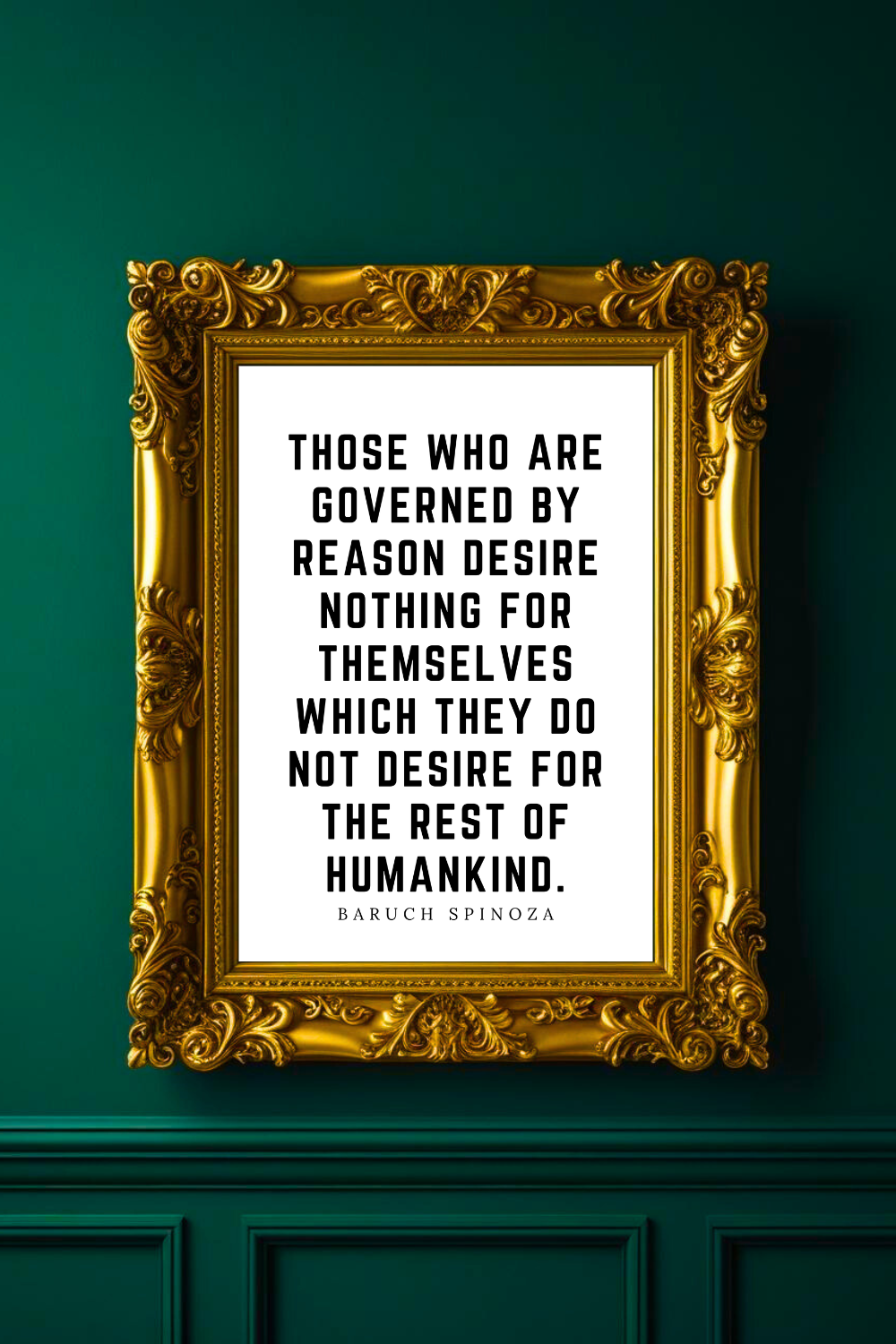 Those Who Are Governed By Reason • Top Baruch Spinoza Quotes • Home Decor • Black and White Printable Wall Art.png