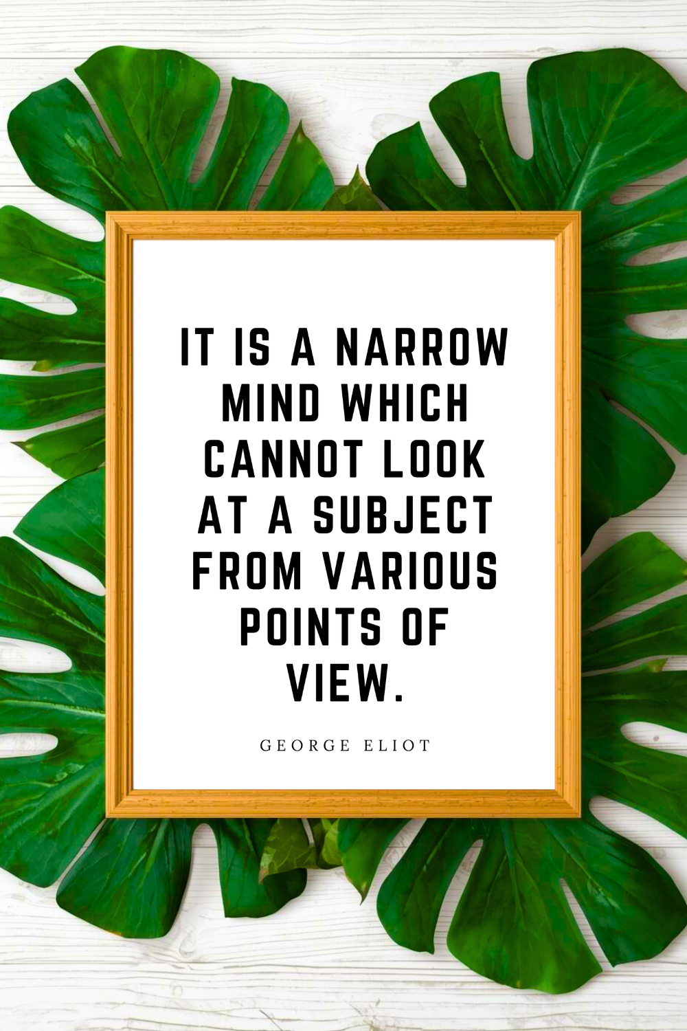 It is a Narrow Mind • 8 x 10 • Black and White George Eliot Quote • Print File for Gifts Holidays.png