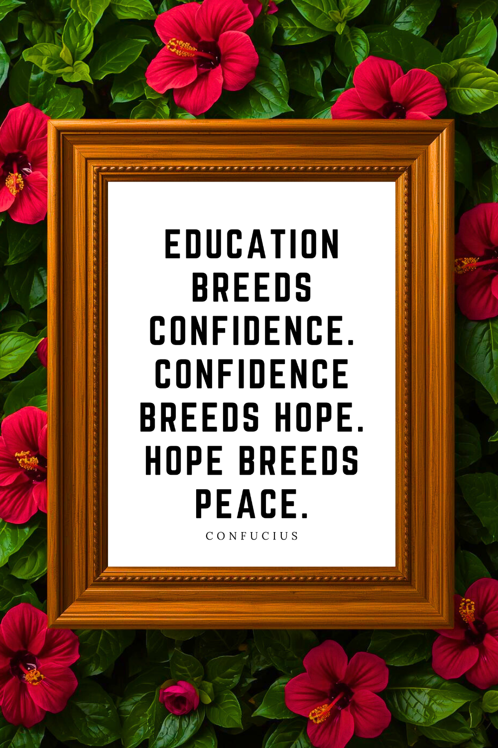 Hope Brings Peace • Top Confucius Quotes • Printable Positive Affirmation • Printable Positive Affirmation • Modern Farmhouse Decor • Wall Art Quote • Black and White • Printable PDF.png