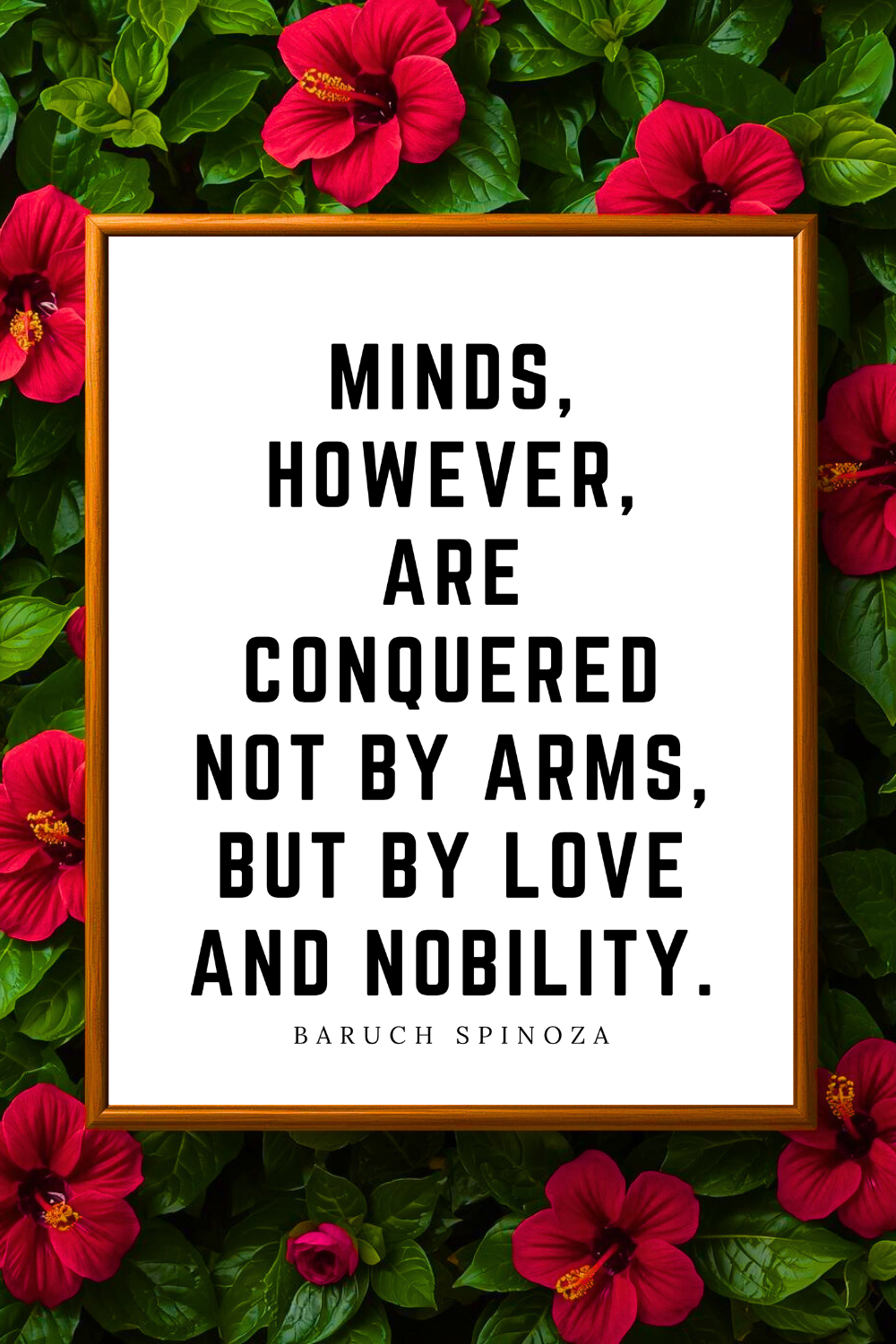By Love and Nobility • Top Baruch Spinoza Quotes • Printable Positive Affirmation • Printable Positive Affirmation • Modern Farmhouse Decor • Wall Art Quote • Black and White • Printable PDF.png