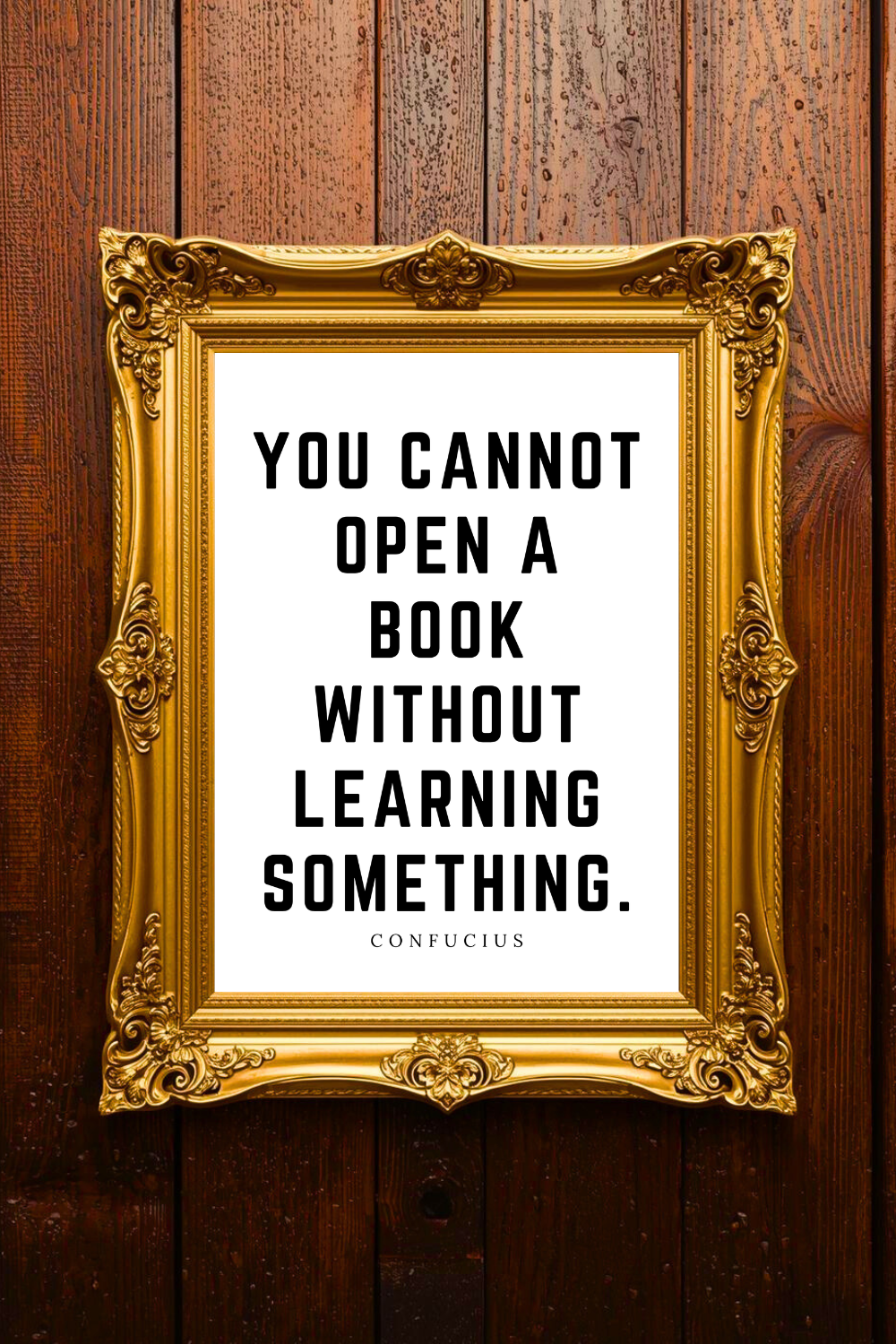 You Cannot Open a Book • Top Confucius Quotes • Instant Print • Wall Art .png