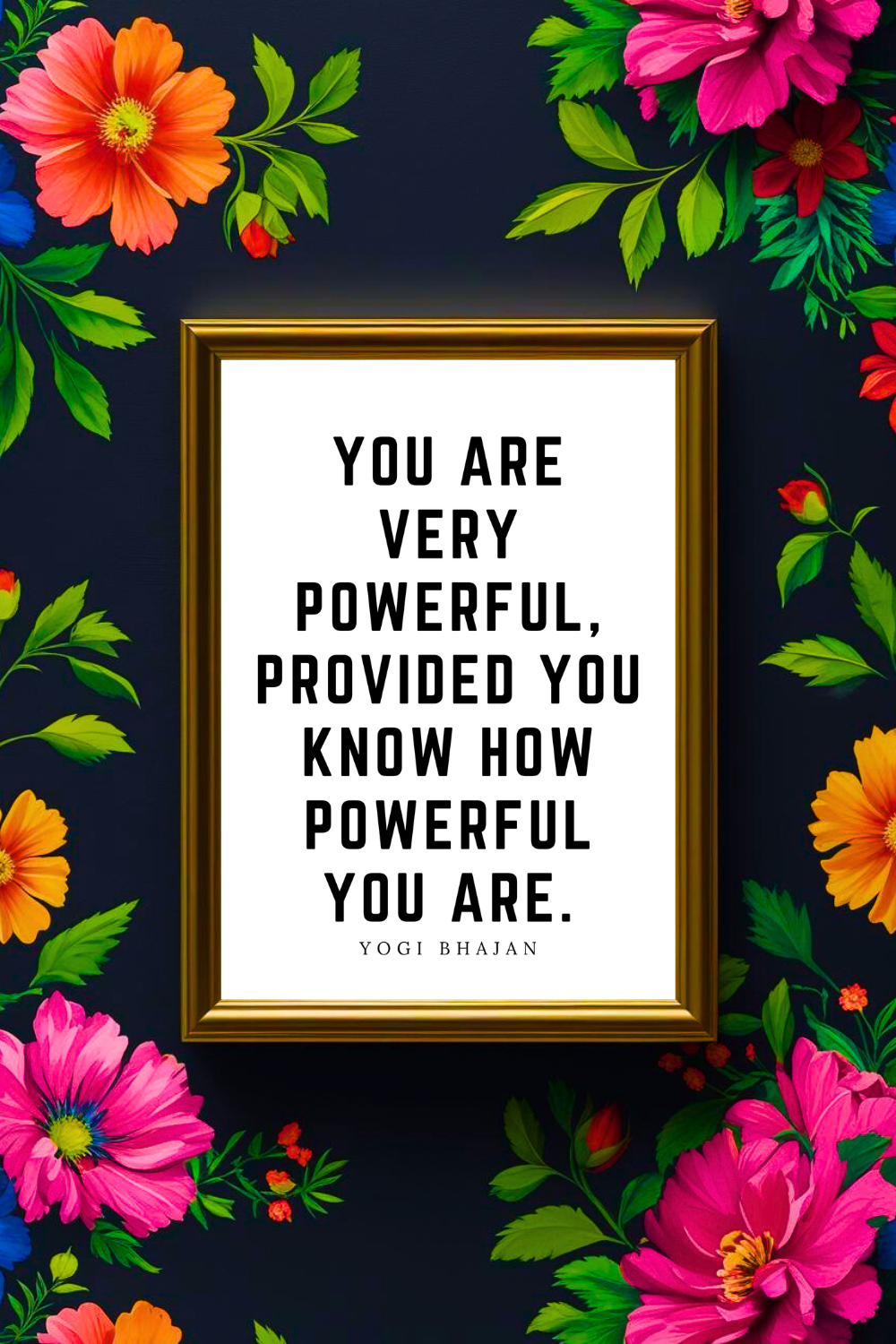 KNOW HOW POWERFUL YOU ARE • Printable Inspiration Best Motivational Quotes • Black and White Wall Art Print.png