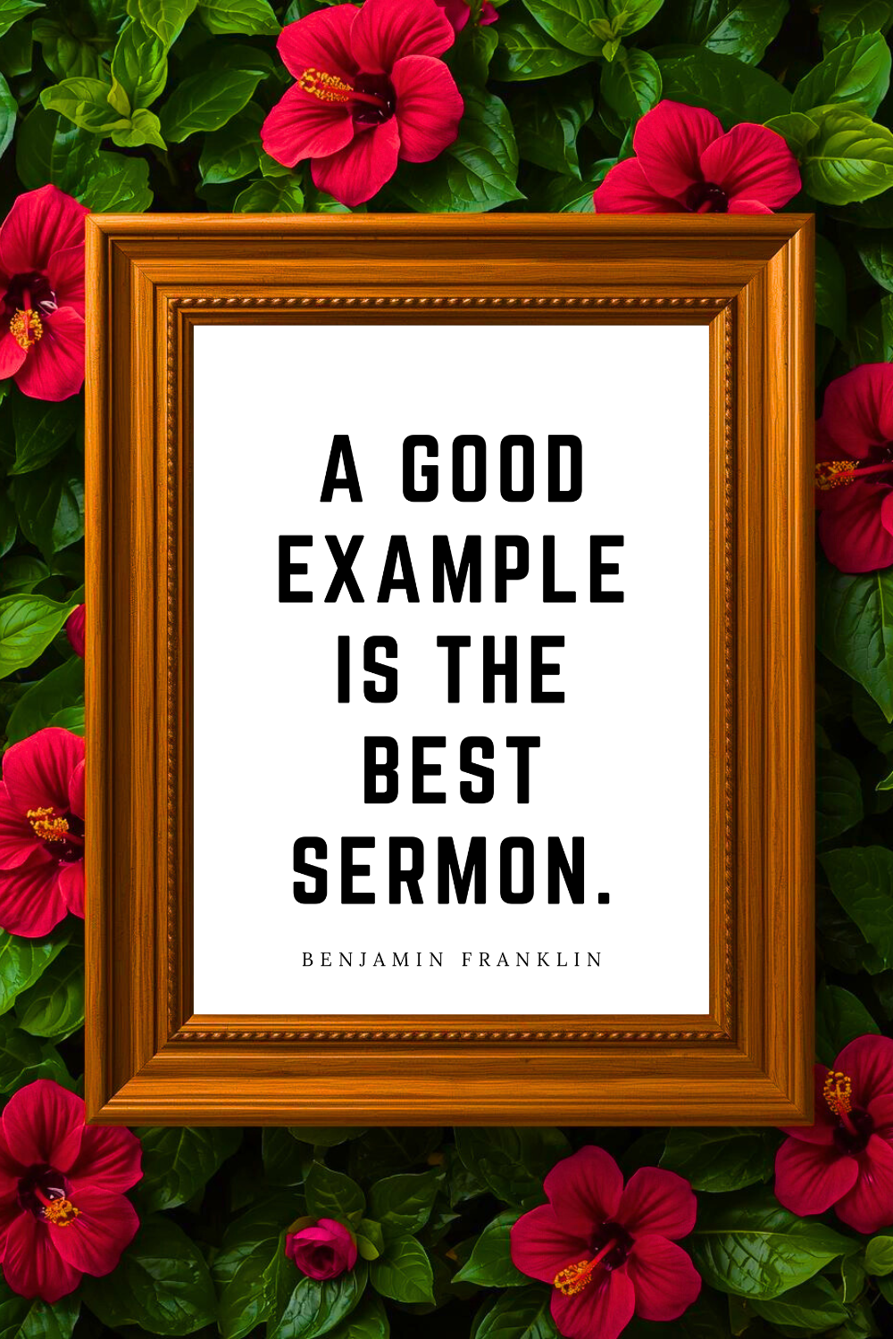 A Good Example is the Best Sermon • Top Benjamin Franklin Quotes • Printable Positive Affirmation • Printable Positive Affirmation • Modern Farmhouse Decor • Wall Art Quote • Black and White • Pri.png