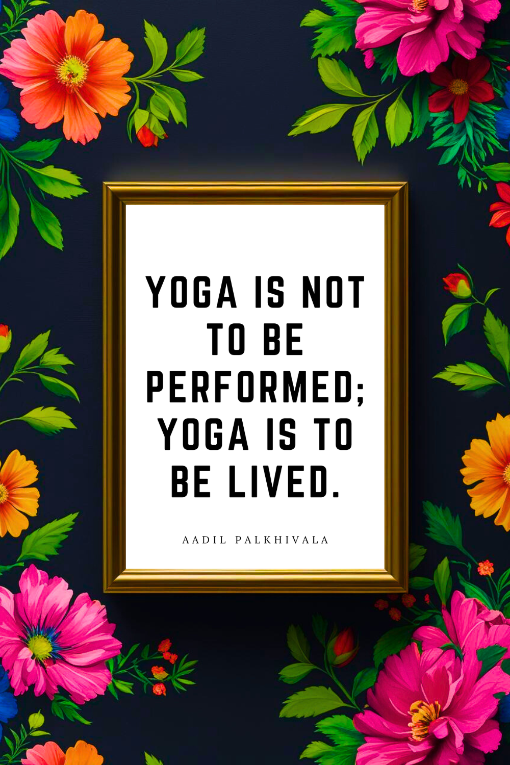 YOGA IS TO BE LIVED • Printable Inspiration Best Motivational Quotes • Black and White Wall Art Print.png
