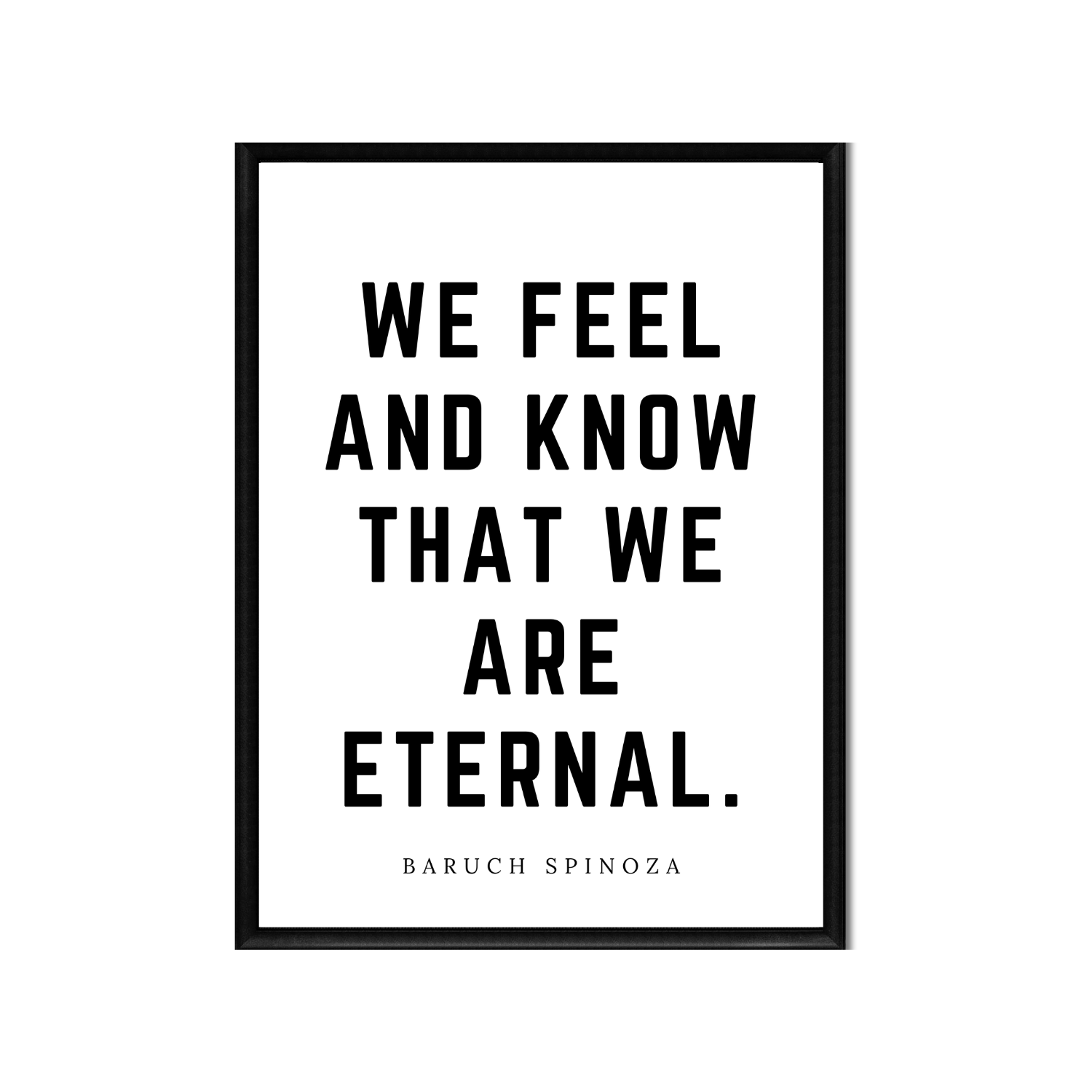 We Are Eternal • Top Baruch Spinoza Quotes • Printable Quote Downloadable File .png