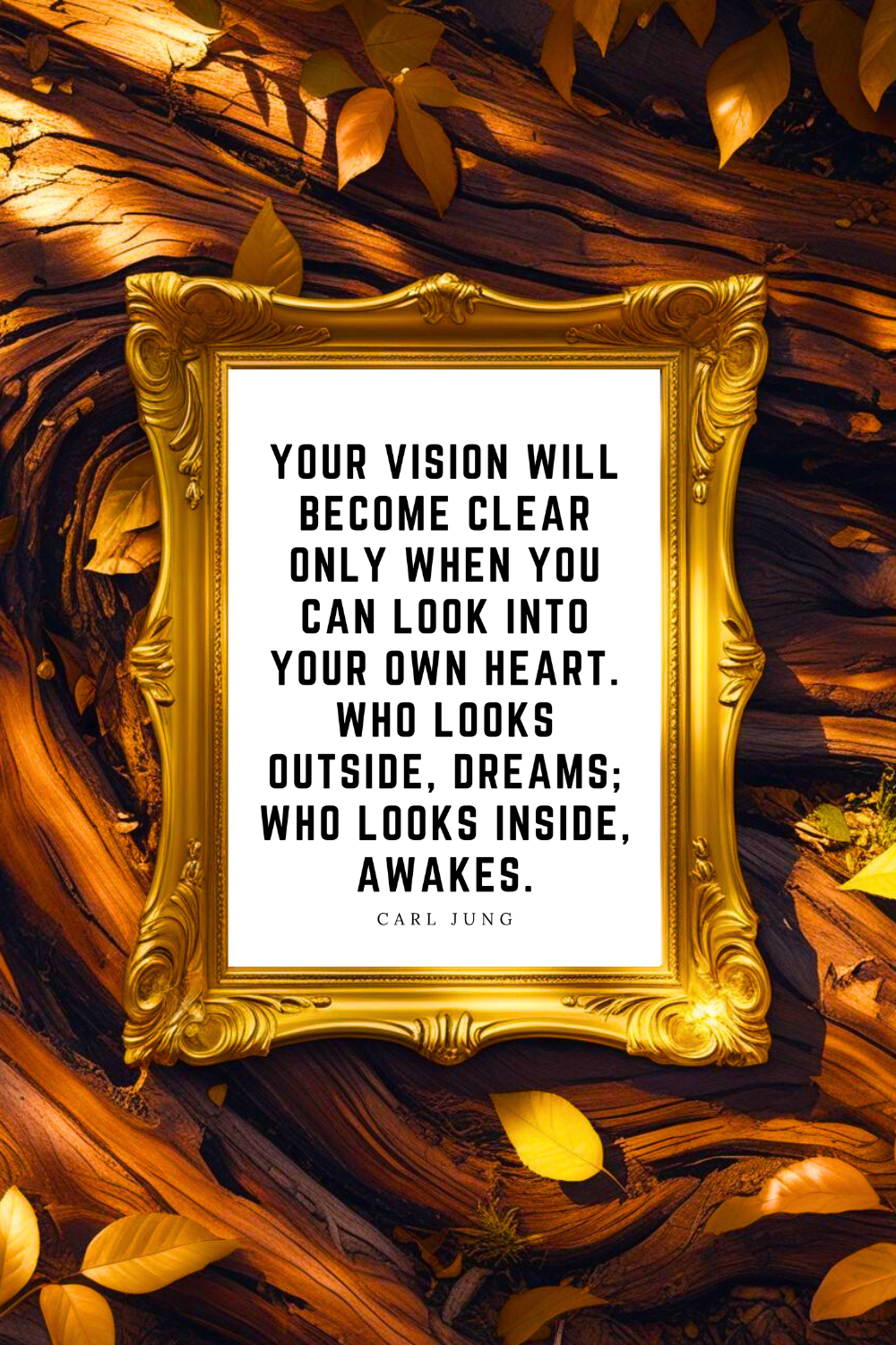 YOUR VISION WILL BECOME CLEAR • 8x10 • Downloadable Motivational Quote Poster • Feel Good Wall Decor.png