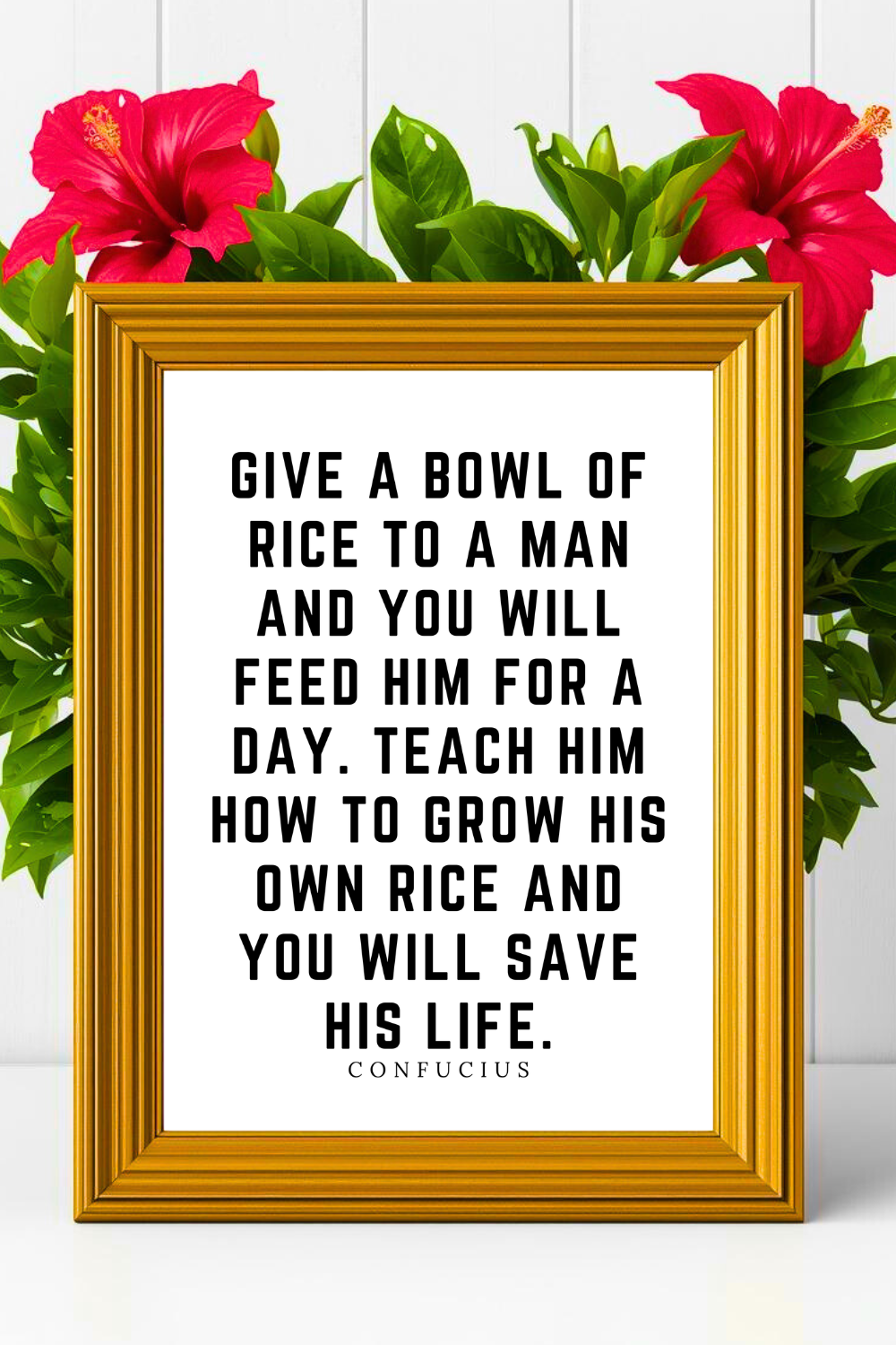 Give a Bowl of Rice • Top Confucius Quotes • Inspiring Modern Wall Art • Black and White Typography Printable.png