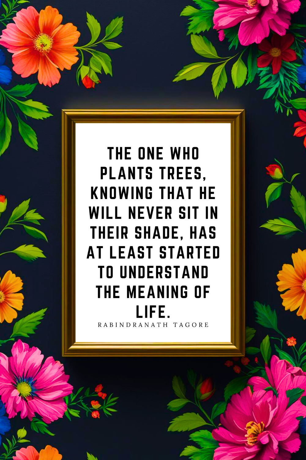 THE ONE WHO PLANTS TREES • Printable Inspiration Best Motivational Quotes • Black and White Wall Art Print.png