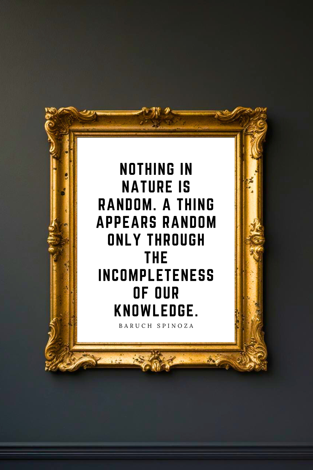 Nothing in Nature is Random • Top Baruch Spinoza Quotes • 8x10 • Uplifting Quotes to Print Instant Download Wall Art.png