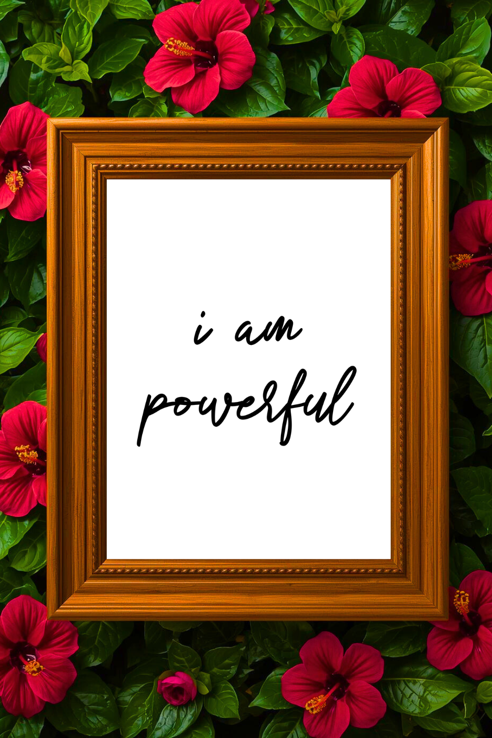 i am powerful • Printable Positive Affirmation • Modern Farmhouse Decor • Wall Art Quote • Black and White • Printable PDF.png