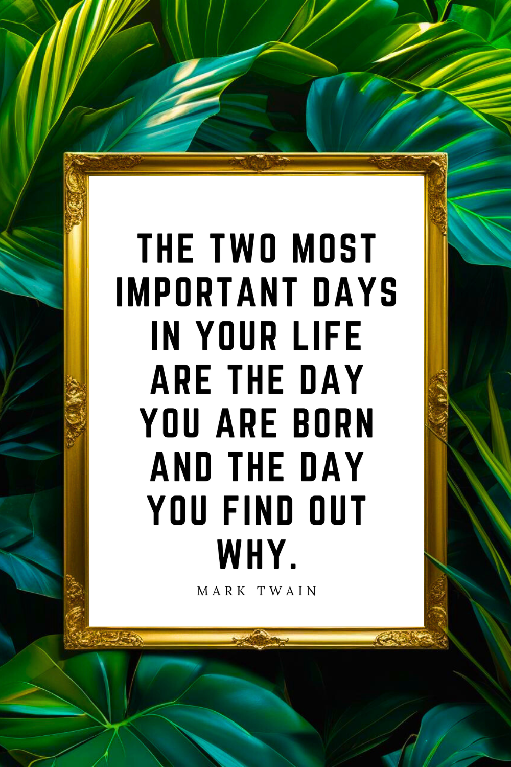 THE TWO MOST IMPORTANT DAYS • 8 x 10 • Feel Good Inspirational Black and White Quote Printable File.png