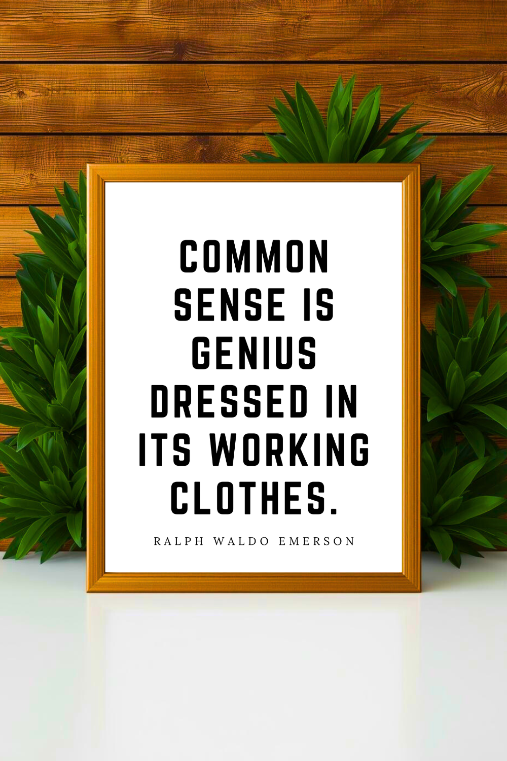 Common Sense is Genius • Top Ralph Waldo Emerson Quotes • Modern Minimalist Printable • Positive Inspirational Quotes • Home Decorations.png