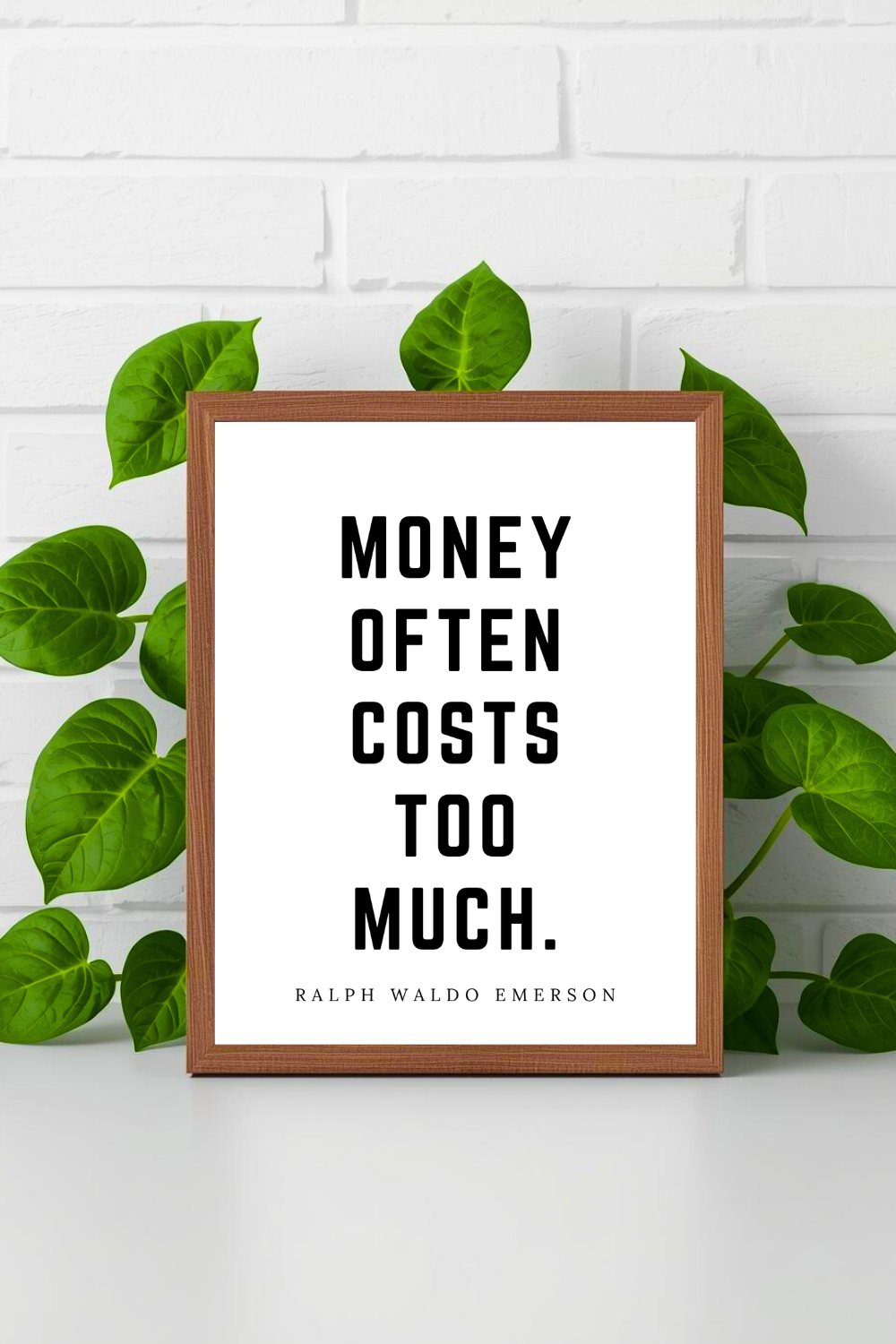 MONEY OFTEN COSTS • 8 x 10 • Black and White Best Quotes • Print File for Gifts Home Decor Holidays.png