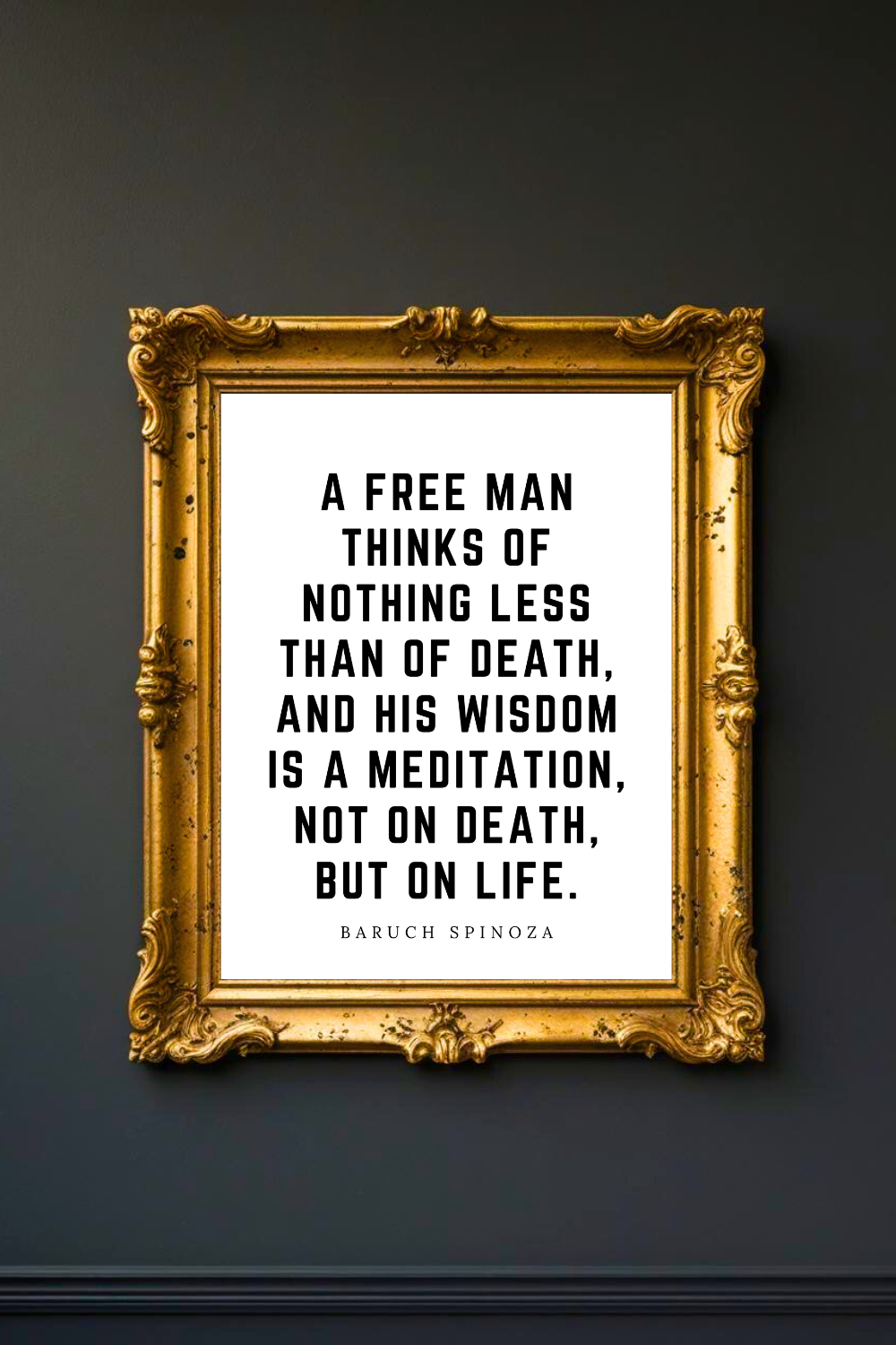 A Free Man Thinks • Top Baruch Spinoza Quotes • 8x10 • Uplifting Quotes to Print Instant Download Wall Art.png