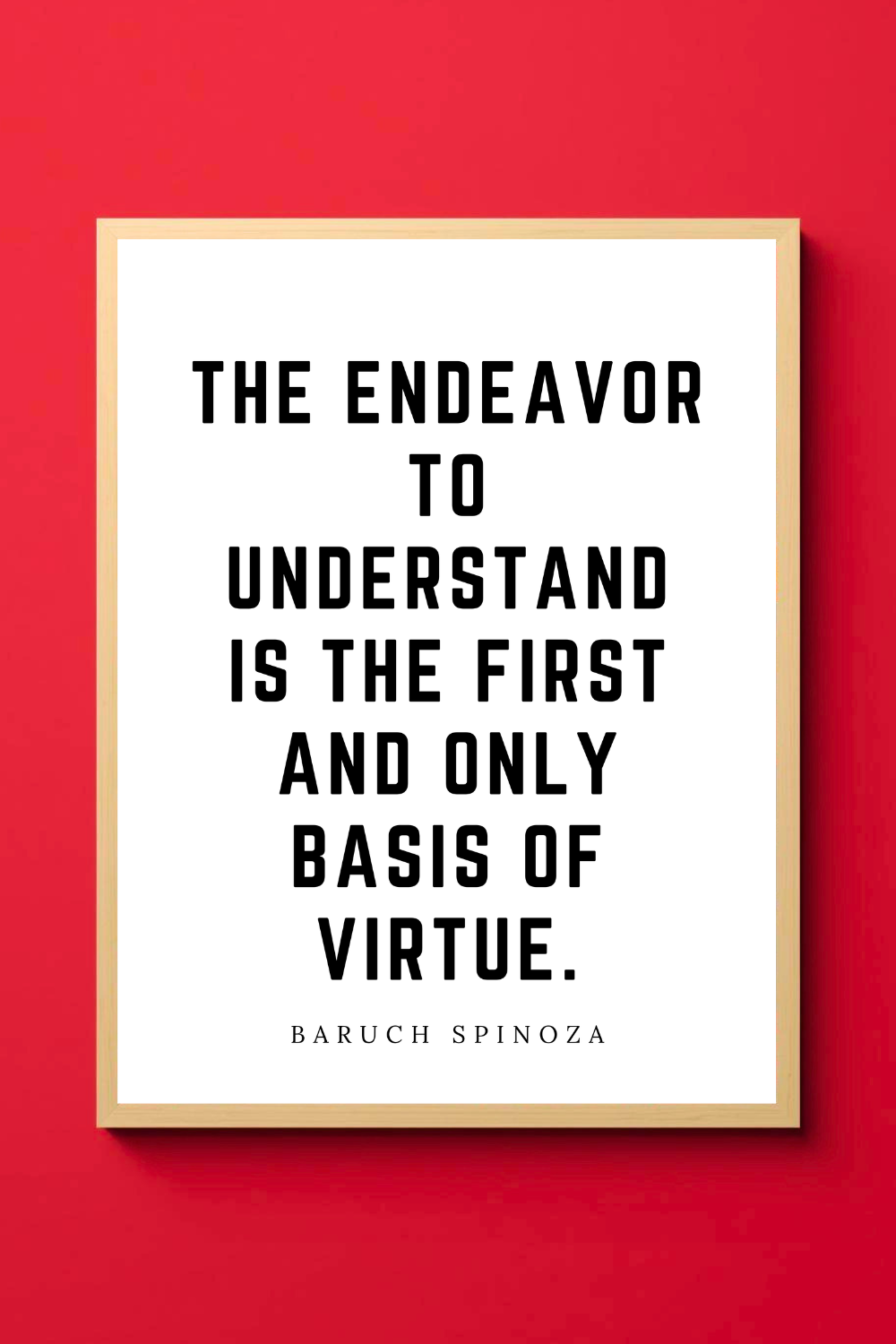 The Endeavor to Understand • Baruch Spinoza Minimalist Black and White Printable Positive Inspirational Quotes • 8x10 Printable Art File.png
