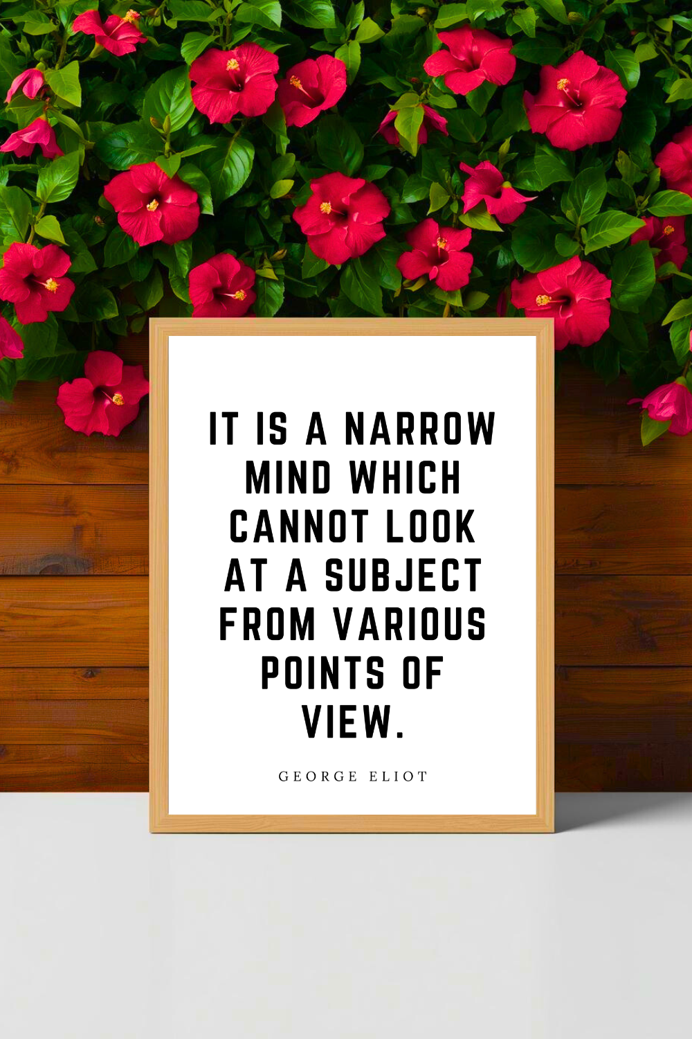 It is a Narrow Mind • Top George Eliot Quotes • Modern Minimalist Printable • Positive Inspirational Quote • 8x10 Print.png
