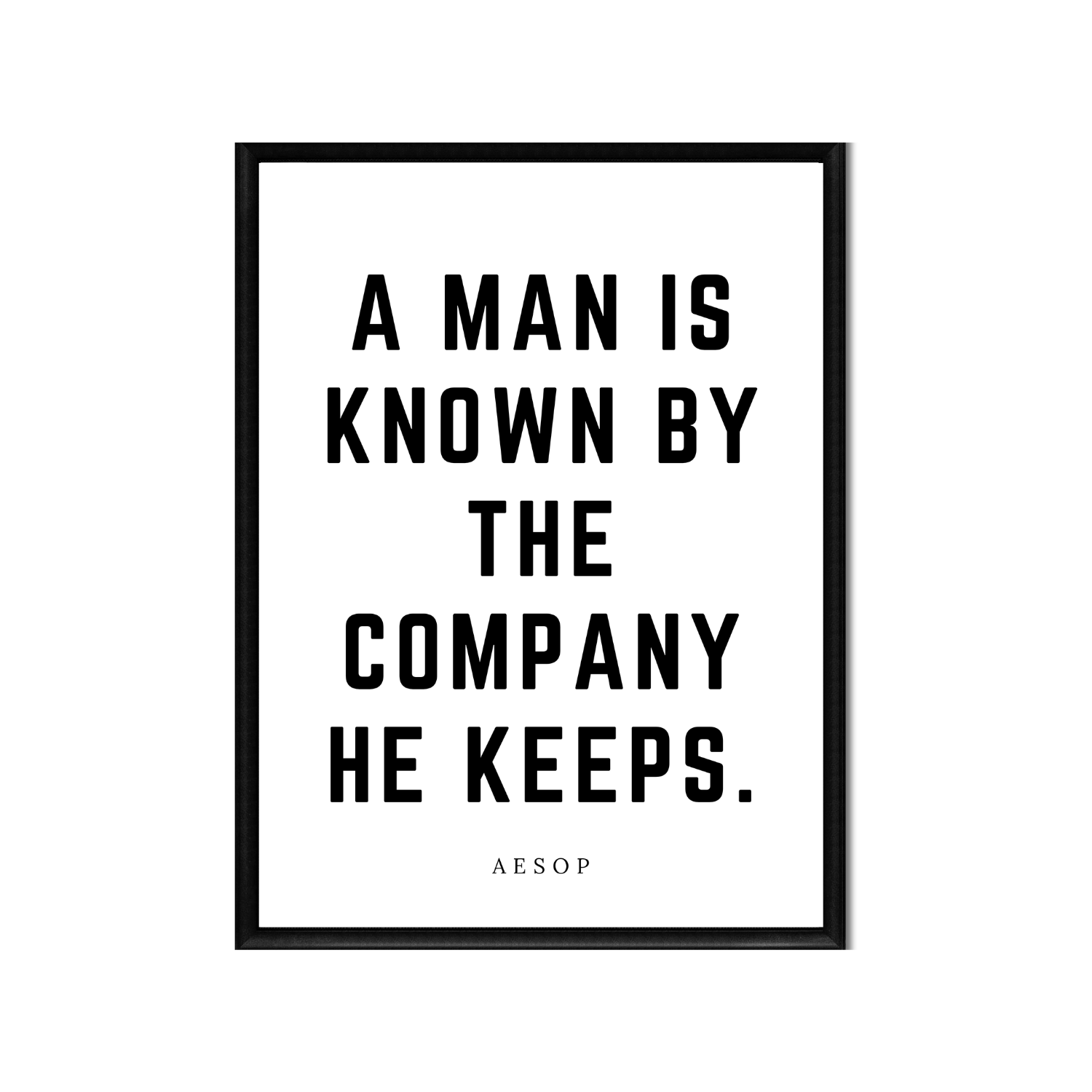 Known By the Company He Keeps • Top Aesop Quotes • Printable Quote Downloadable File .png