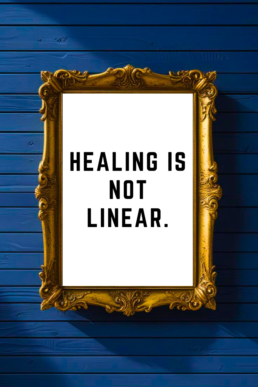HEALING IS NOT LINEAR • Printable Motivational Quotes • Black and White Inspirational Wall Art Prints.png