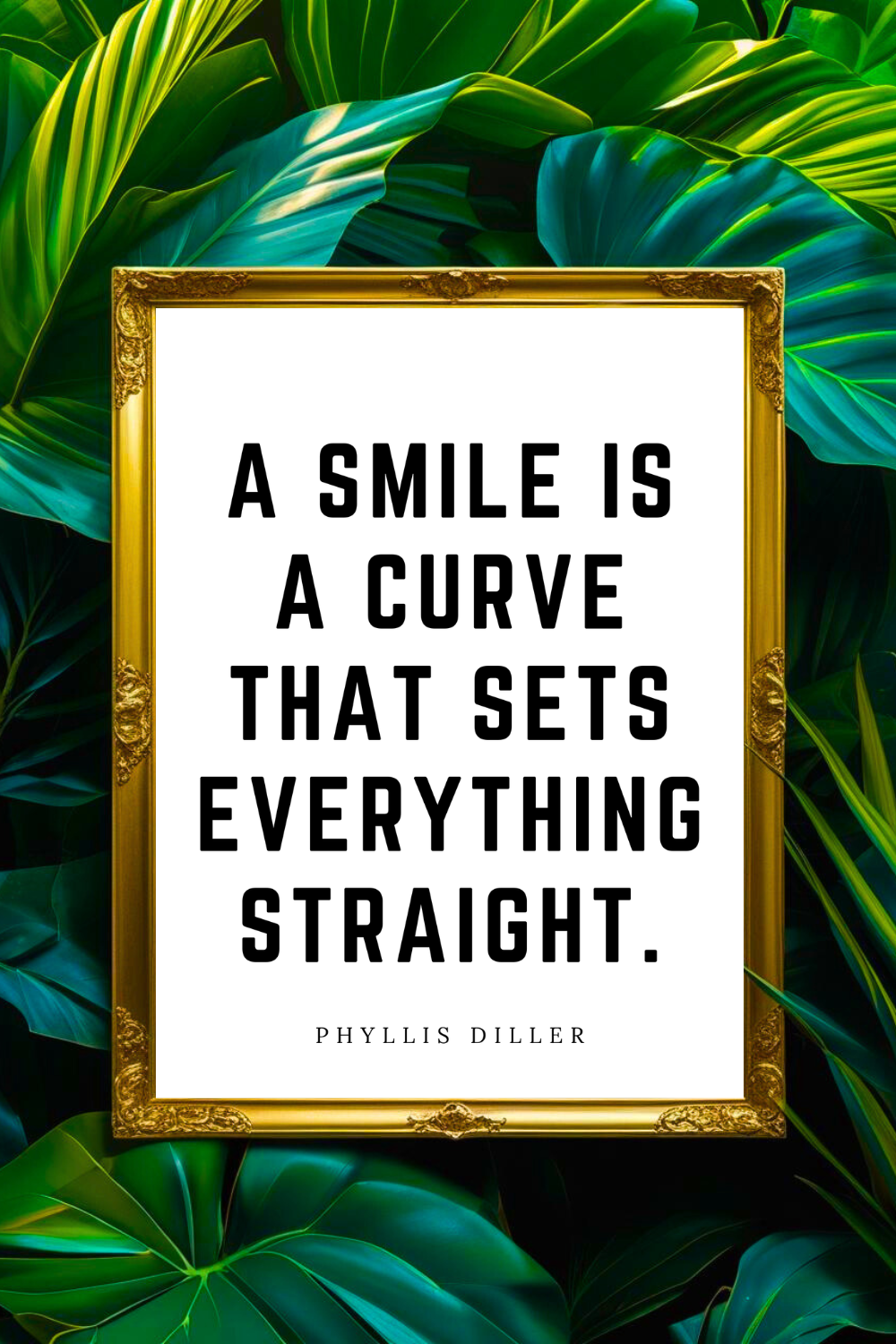 A SMILE IS A CURVE • 8 x 10 • Feel Good Inspirational Black and White Quote Printable File.png