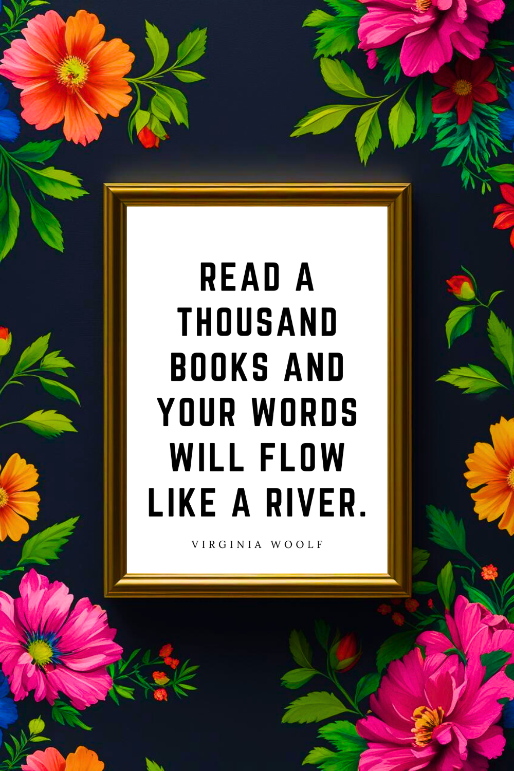 READ A THOUSAND BOOKS • Printable Inspiration Best Motivational Quotes • Black and White Wall Art Print.png