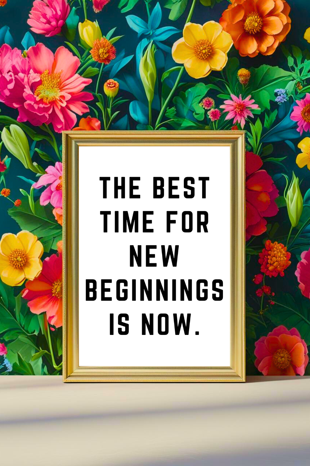 NEW BEGINNINGS • Feel Good Inspirational Black and White Quote • Instant Download Printable File.png