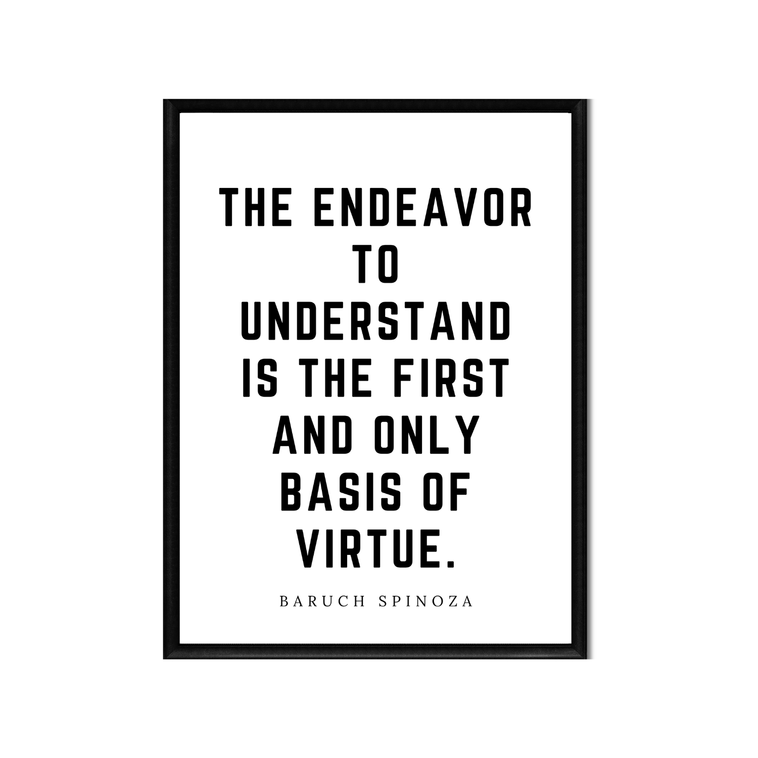 The Endeavor to Understand • Top Baruch Spinoza Quotes • Printable Quote Downloadable File .png