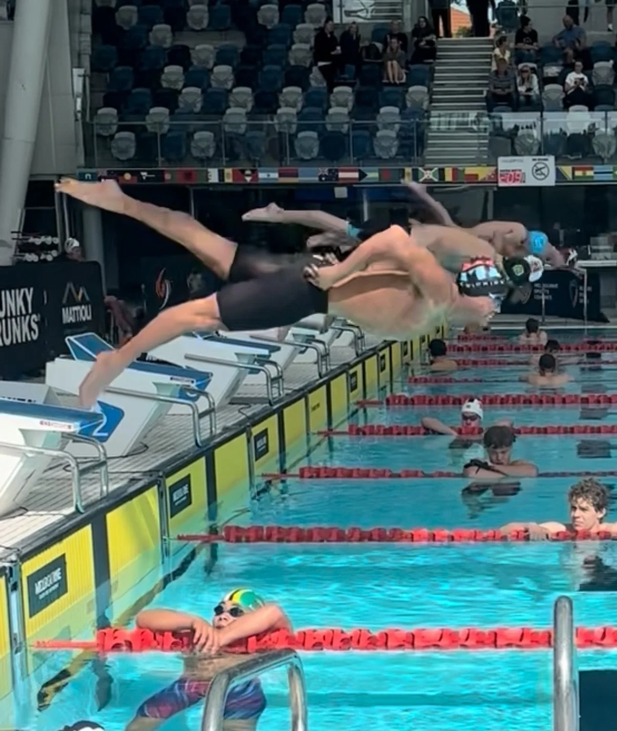 Repping the Club with pride. M1 always. 🫡 #m1swimmingclub #swimcompetition #onlyaswimmerknows #drivenbypassion #tateswim