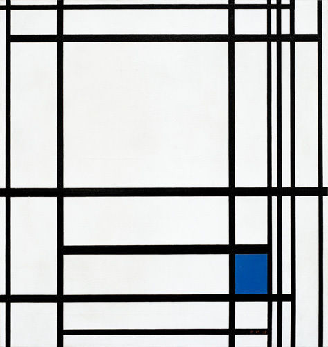   Piet Mondrian : Composition of Lines and Colour III; Composition with Blue, 1937 