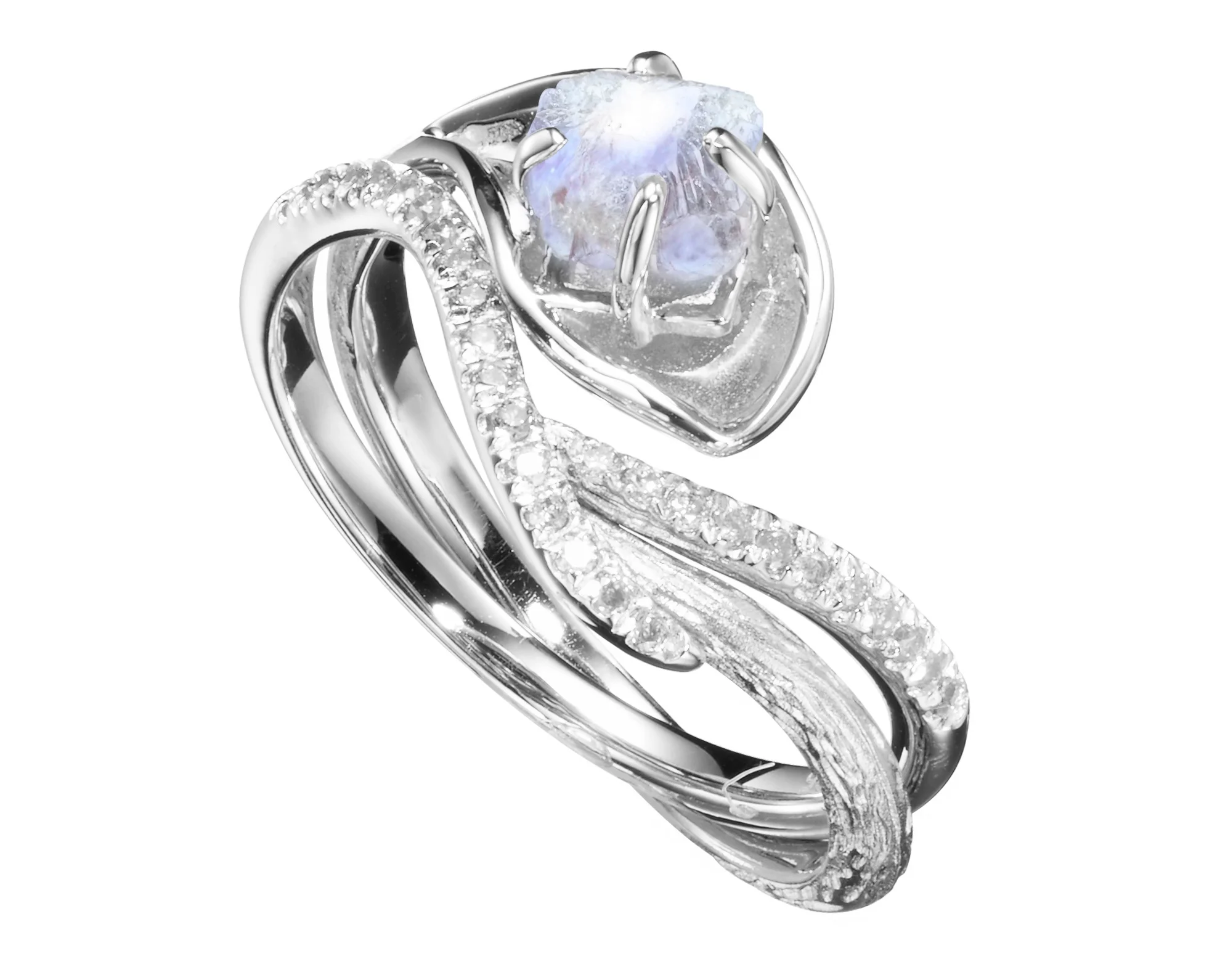 Lily 2 in 1 ring set (moonstone)