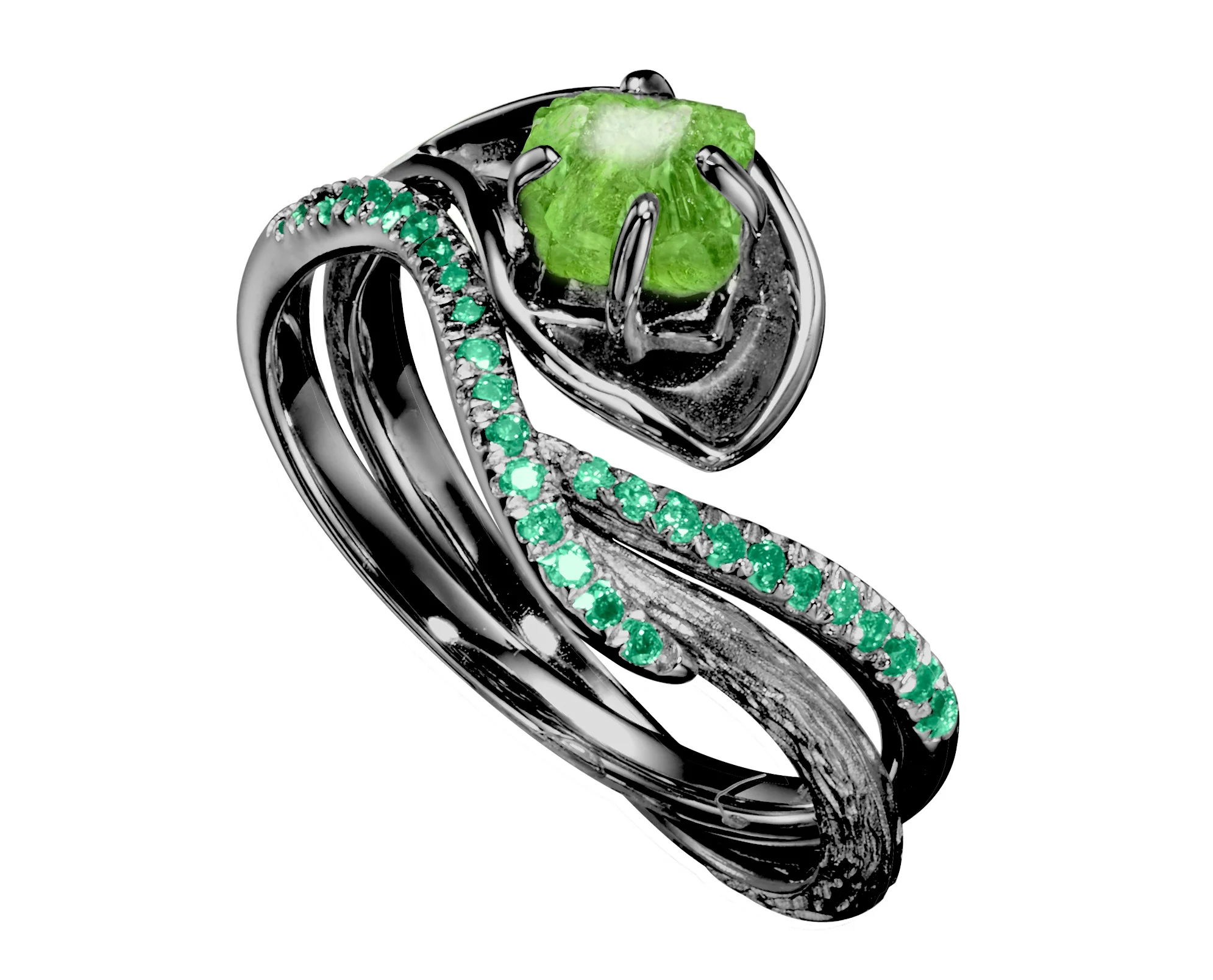 Lily 2 in 1 ring set (peridot)