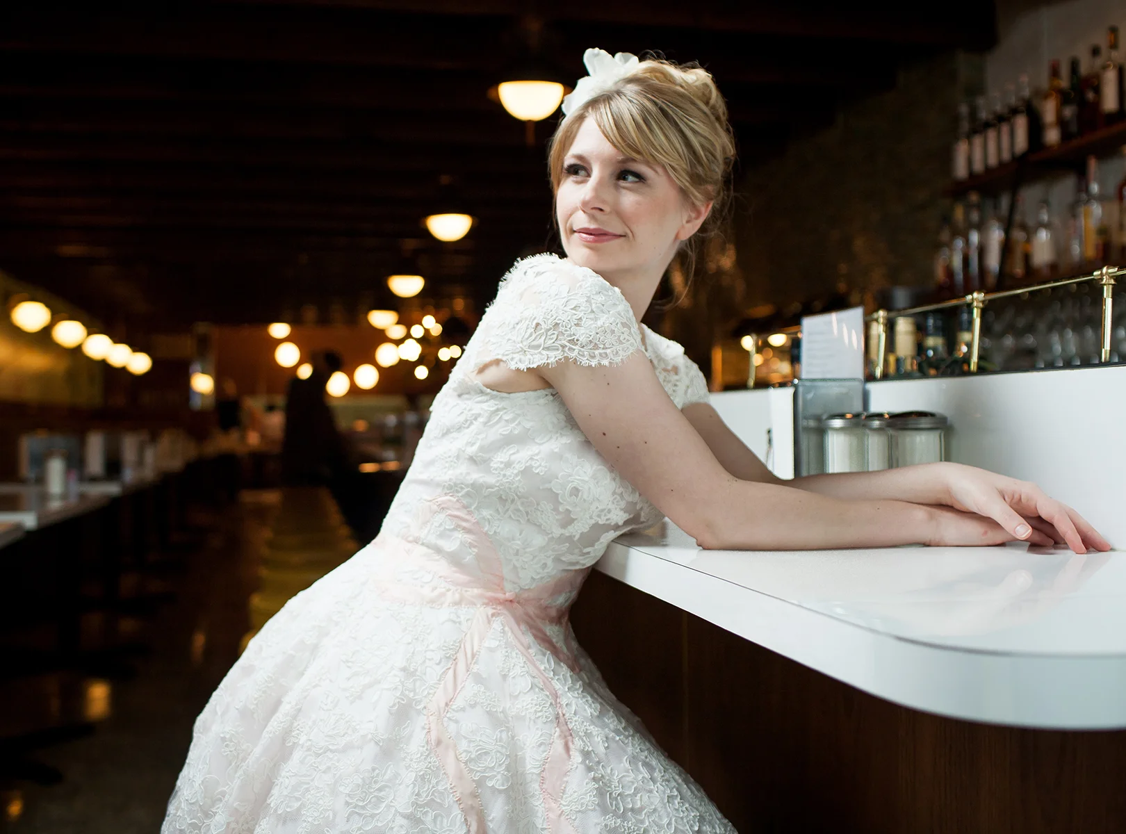 vintage austin bridal portrait