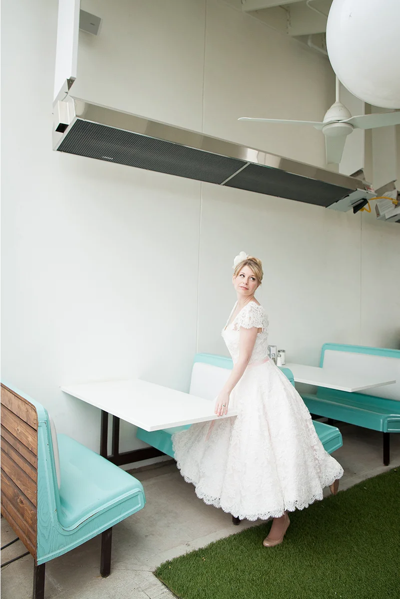 vintage austin bridal portrait