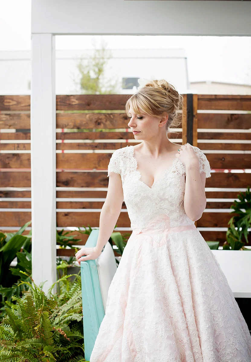 vintage austin bridal portrait