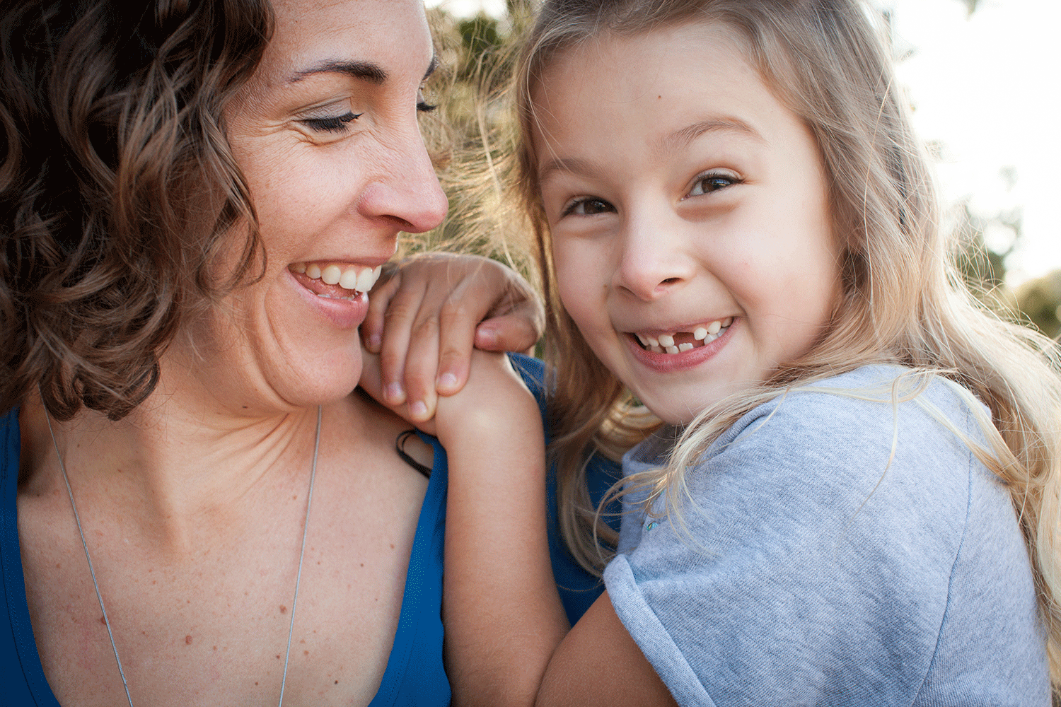 austin mom and daughter closeup