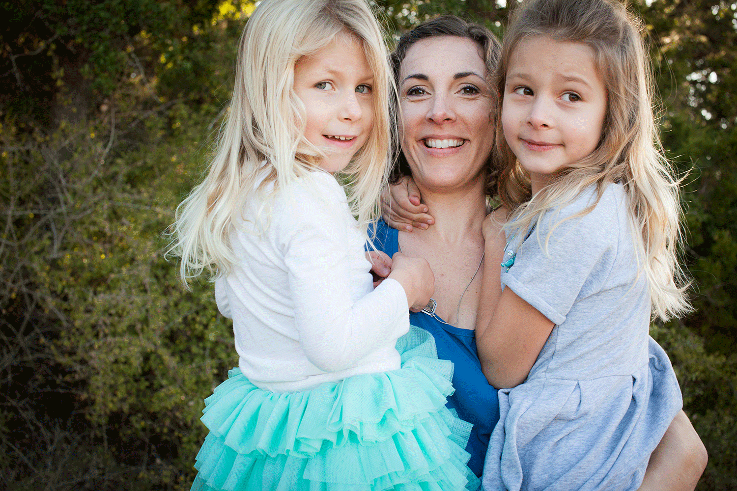 austin mom and daughters family portrait