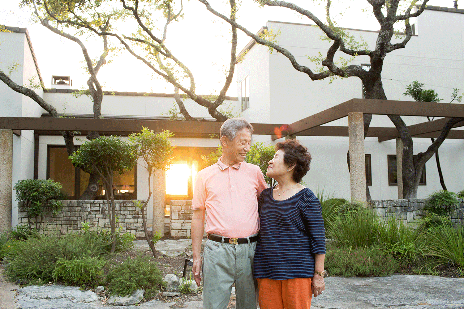 austin elderly couple family portrait