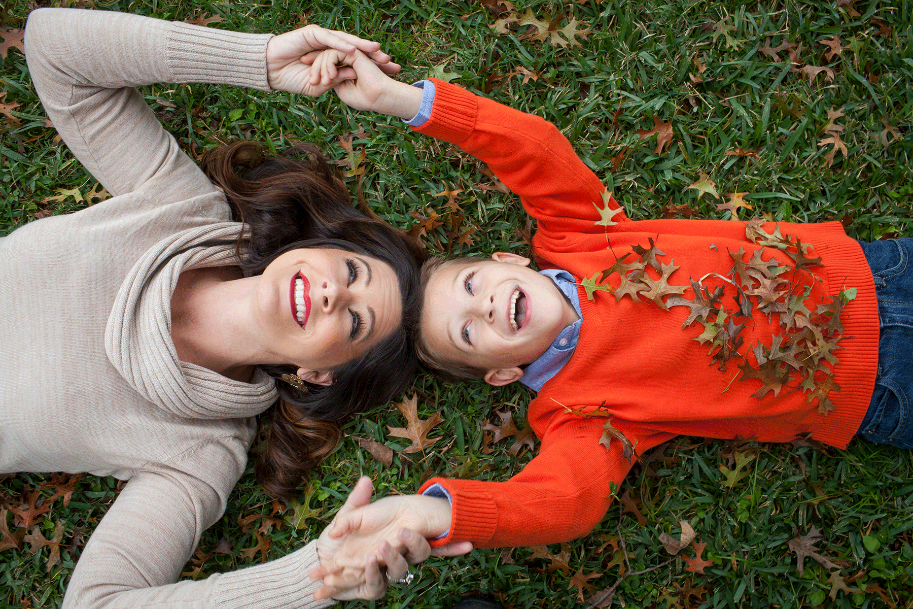 austin mother and son fall photoshoot