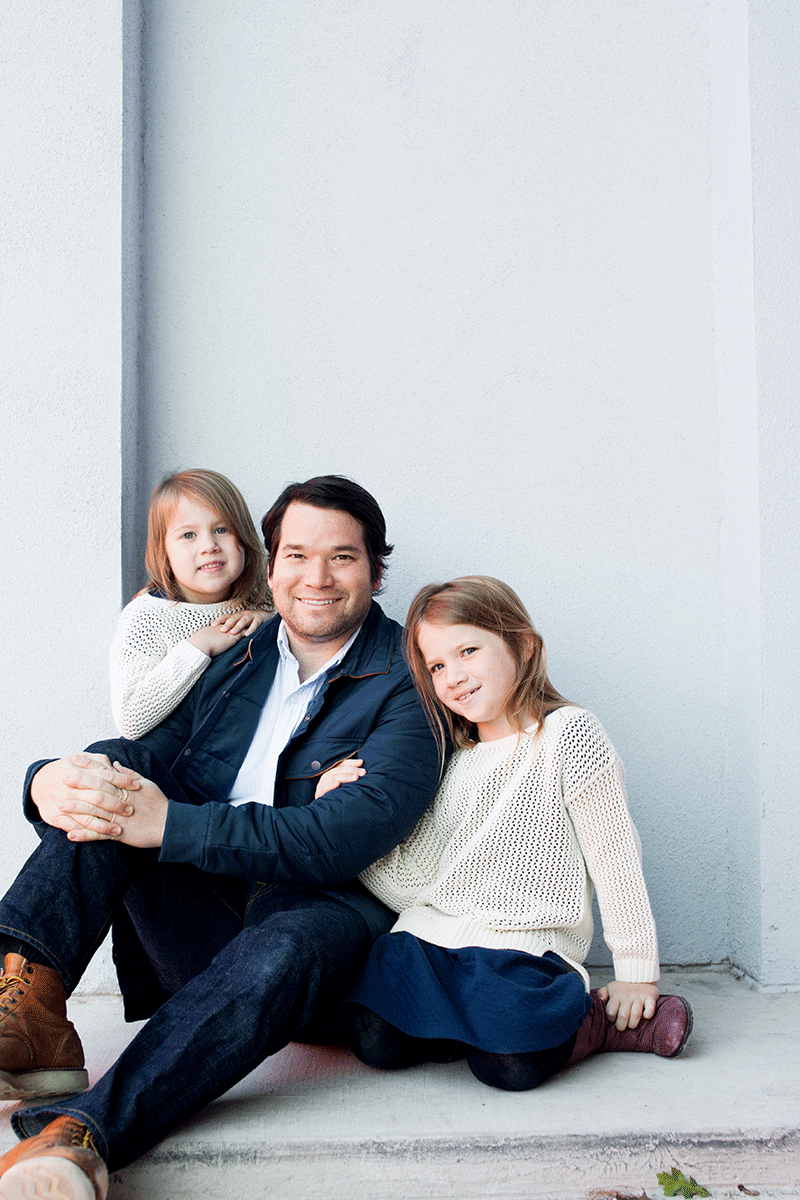 austin father and daughters family portrait