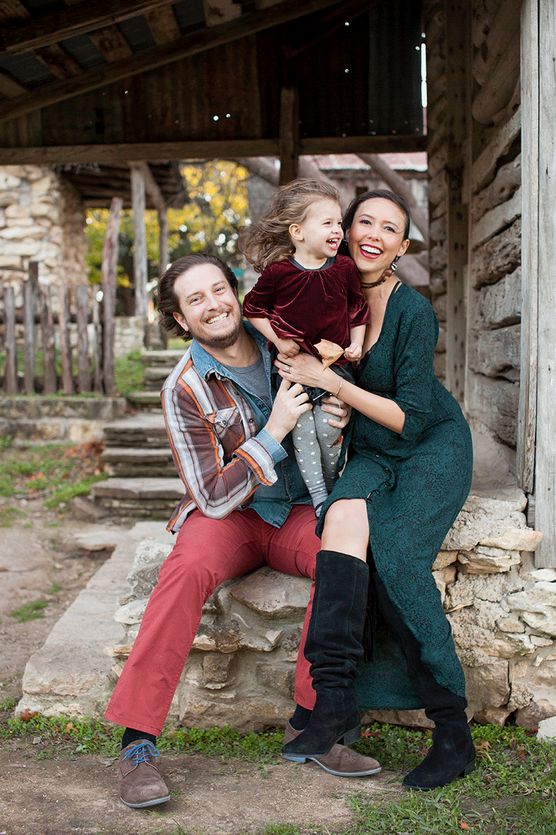young austin family fall portrait