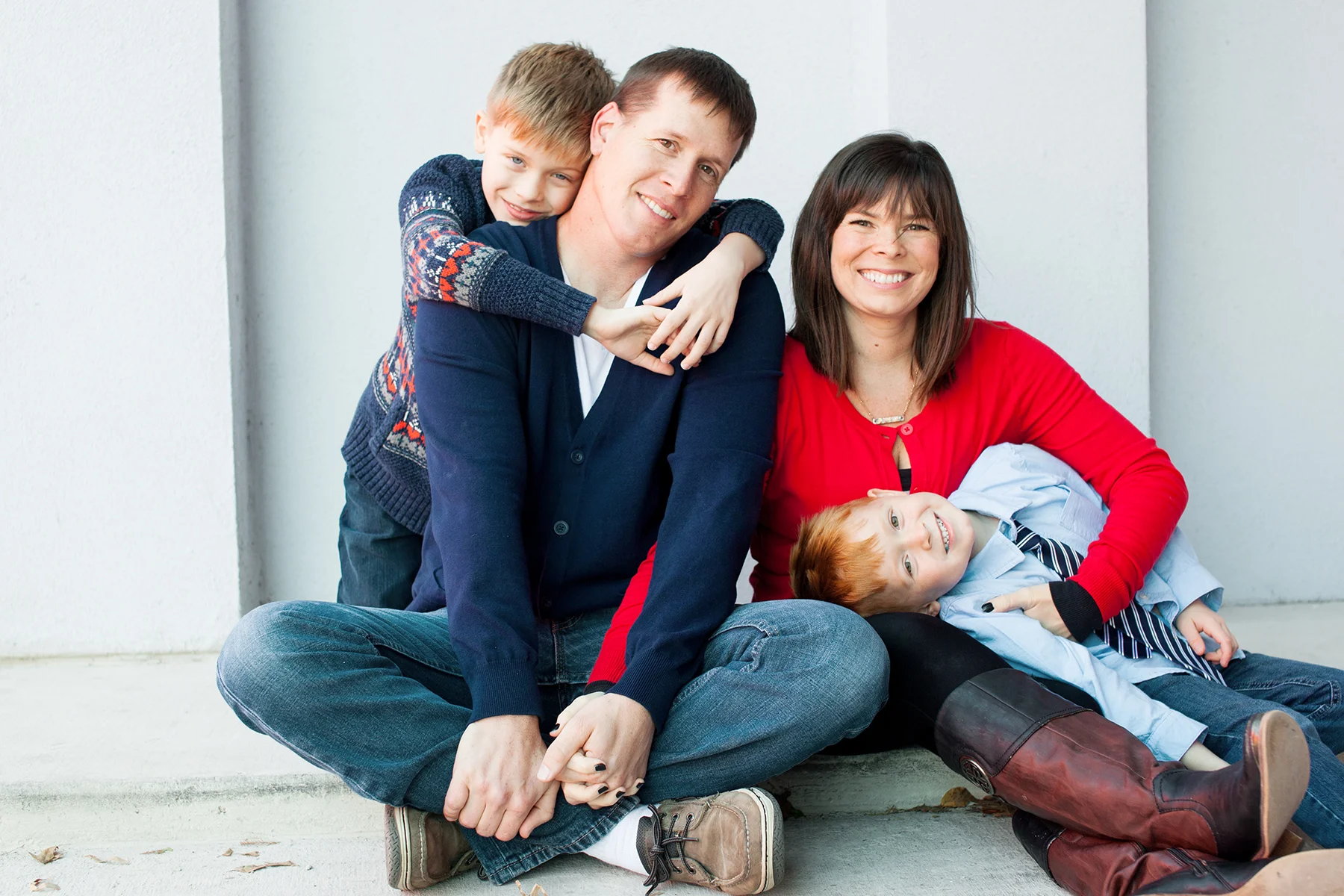 austin family winter portrait