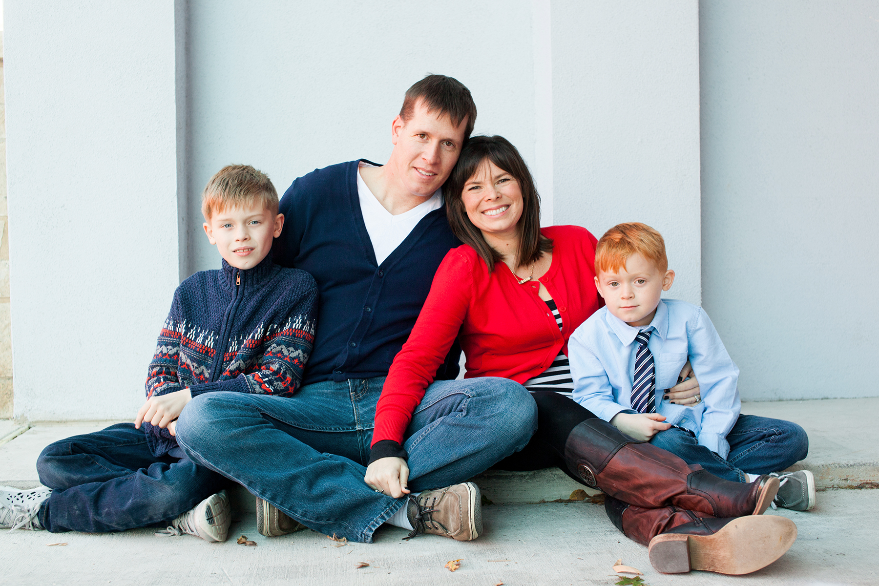 austin family winter portrait