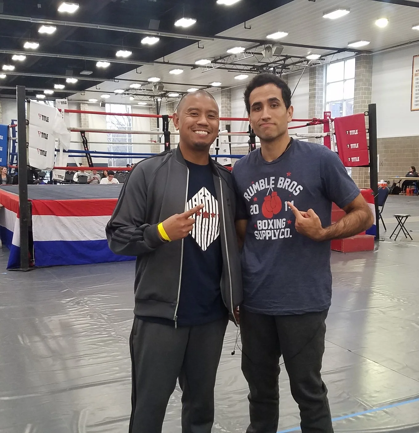 Matthew Duarte with UC San Diego Boxing and Coach Oliver Bascos