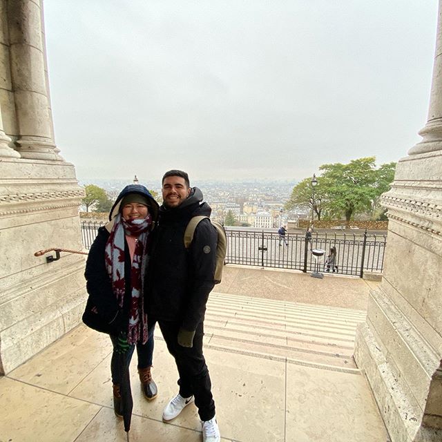 Day 3 of Paris ! Loaded day! Went to a cathedral with a awesome view of the city. Visited the oldest chocolate store in Paris . Walked to moulin rouge . Dinner on champs-elsy&eacute;es with the family followed by a stroll through the local Christmas 