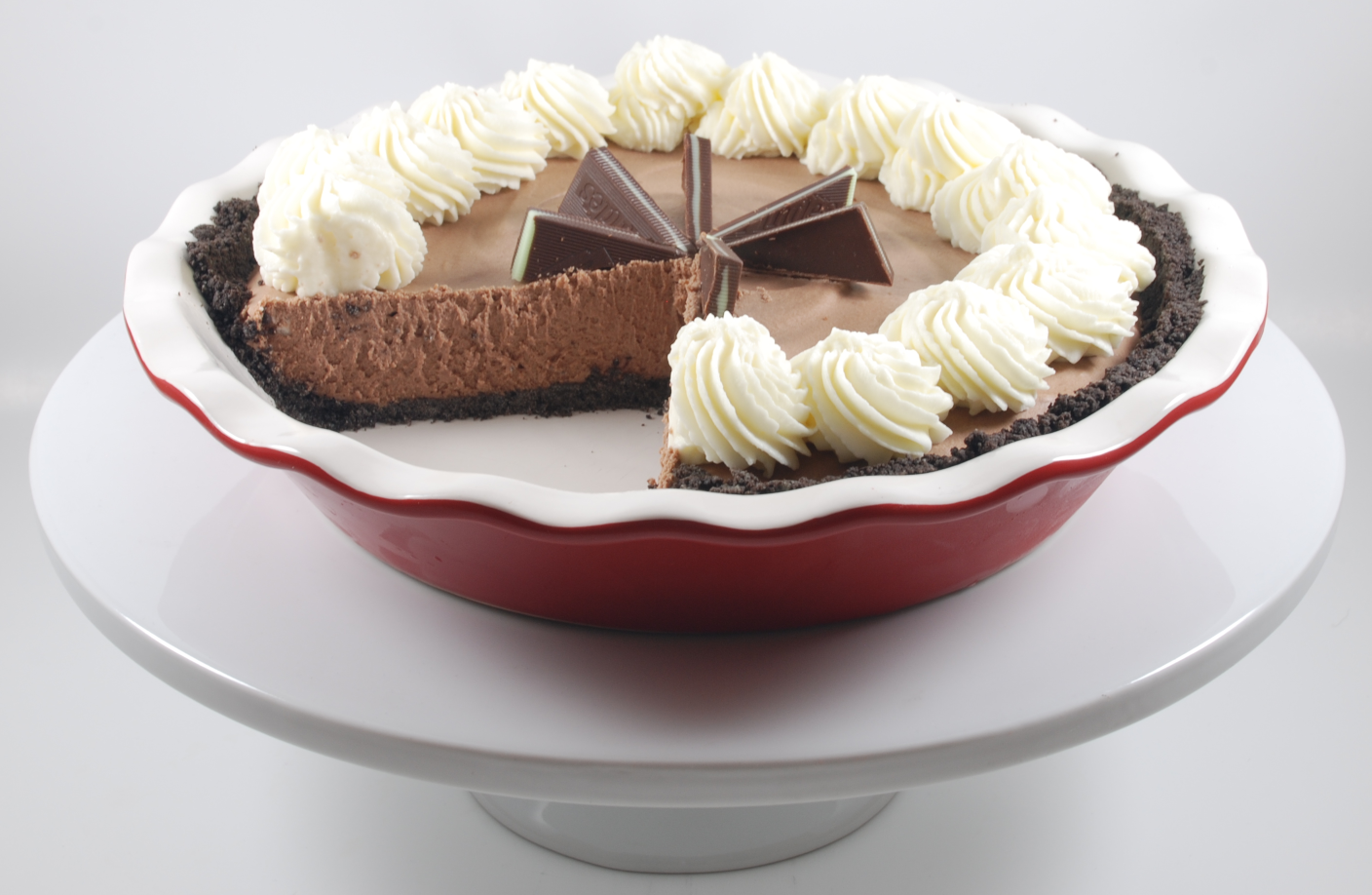 Chocolate Mint Mousse Pie