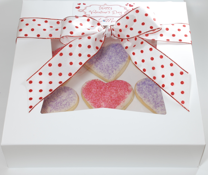 Heart Shaped, Sugar Dusted, Vanilla Cream Cookie