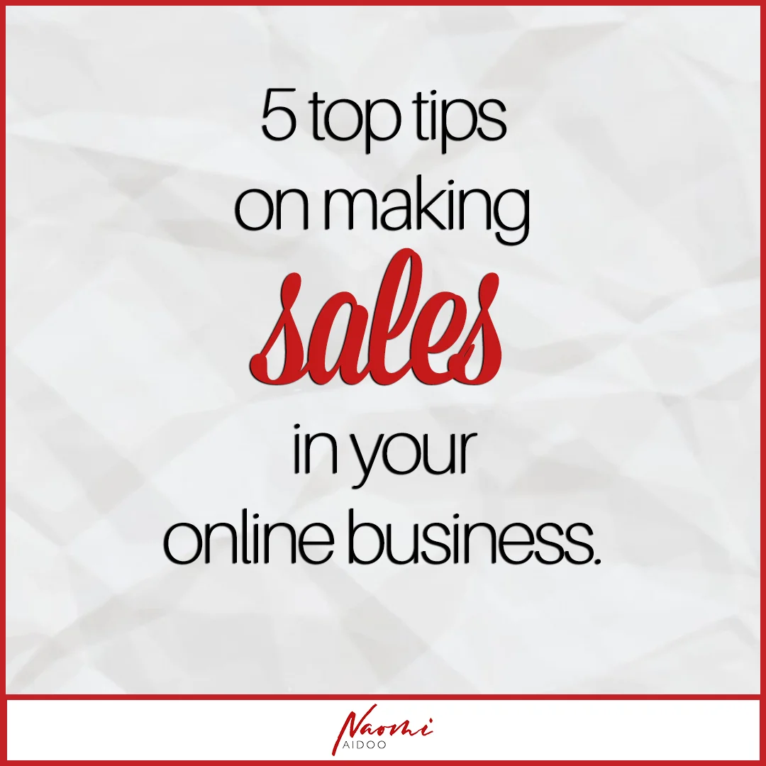 5 top sales tips - Sales success in online business