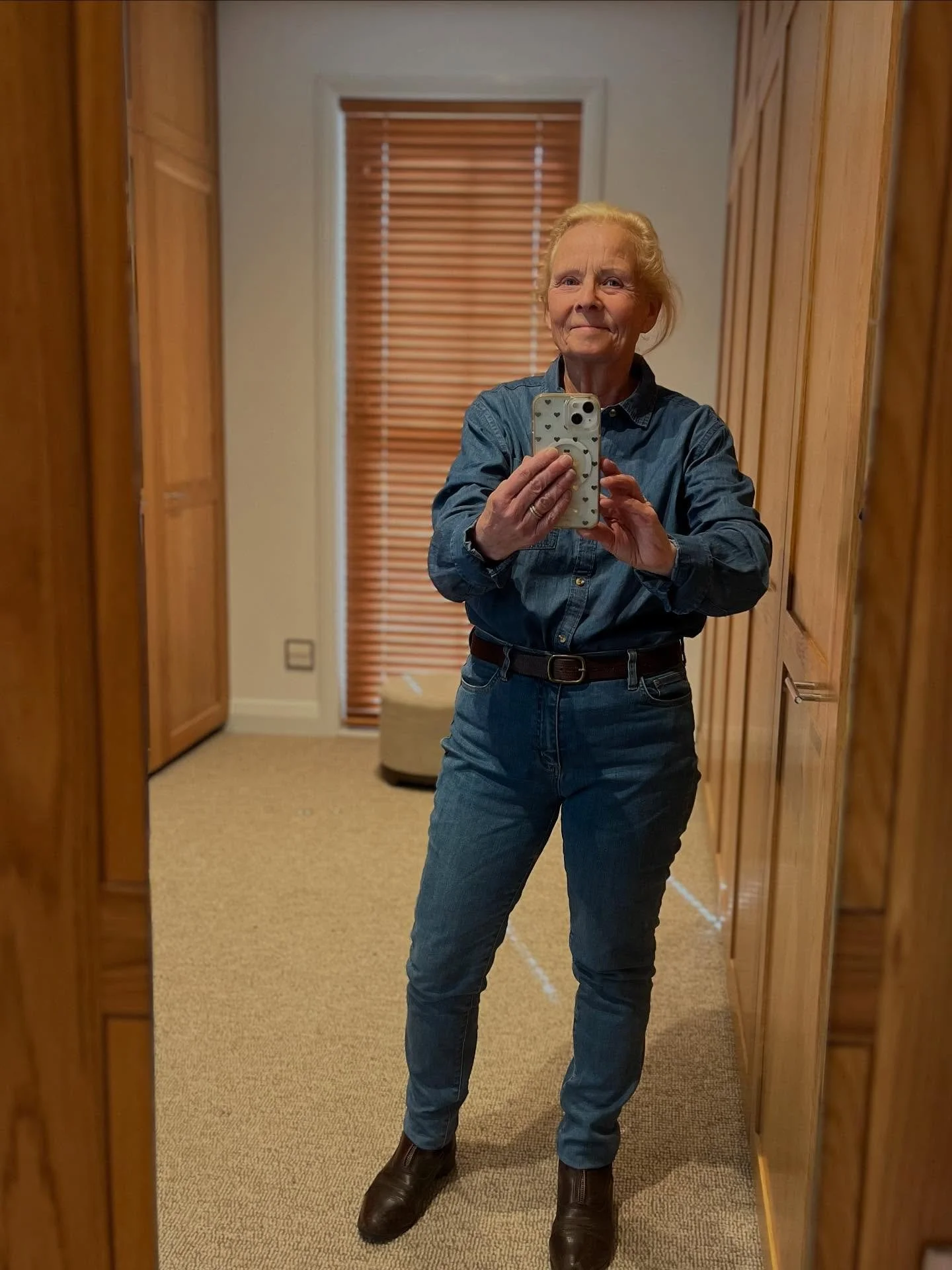 Denim. It&rsquo;s comfortable, hard wearing, looks good with boots, doesn&rsquo;t show the dirt and I like the colour blue &hellip; But is this too much denim? #outoftheblue