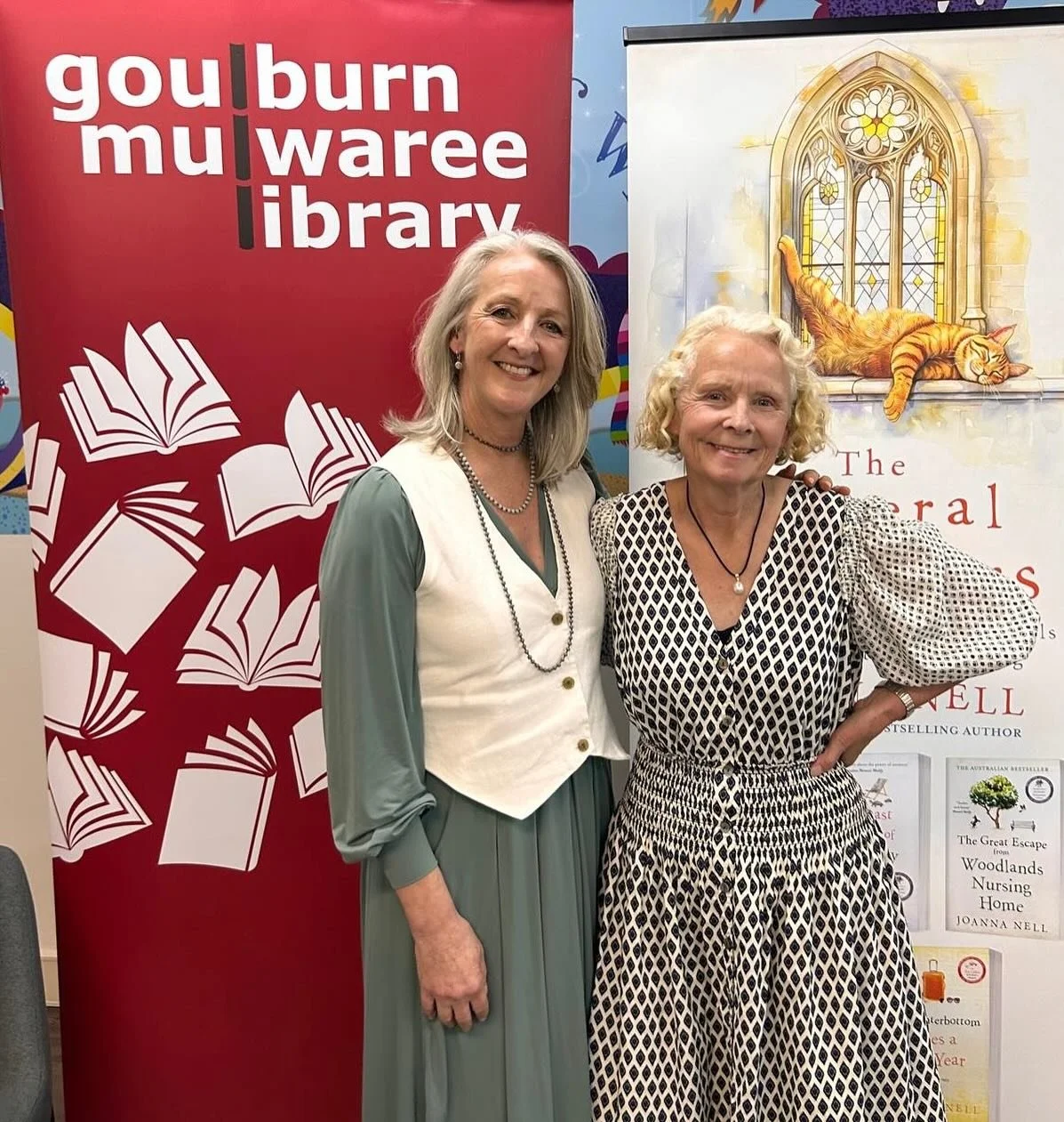 What better way to share an afternoon at Goulburn Mulwaree Library (one of my favourite local libraries to visit)? Having a chat with Joanna Nell Author to celebrate the release of her wonderful new novel, The Funeral Crashers! @joanna_nell_writer @h