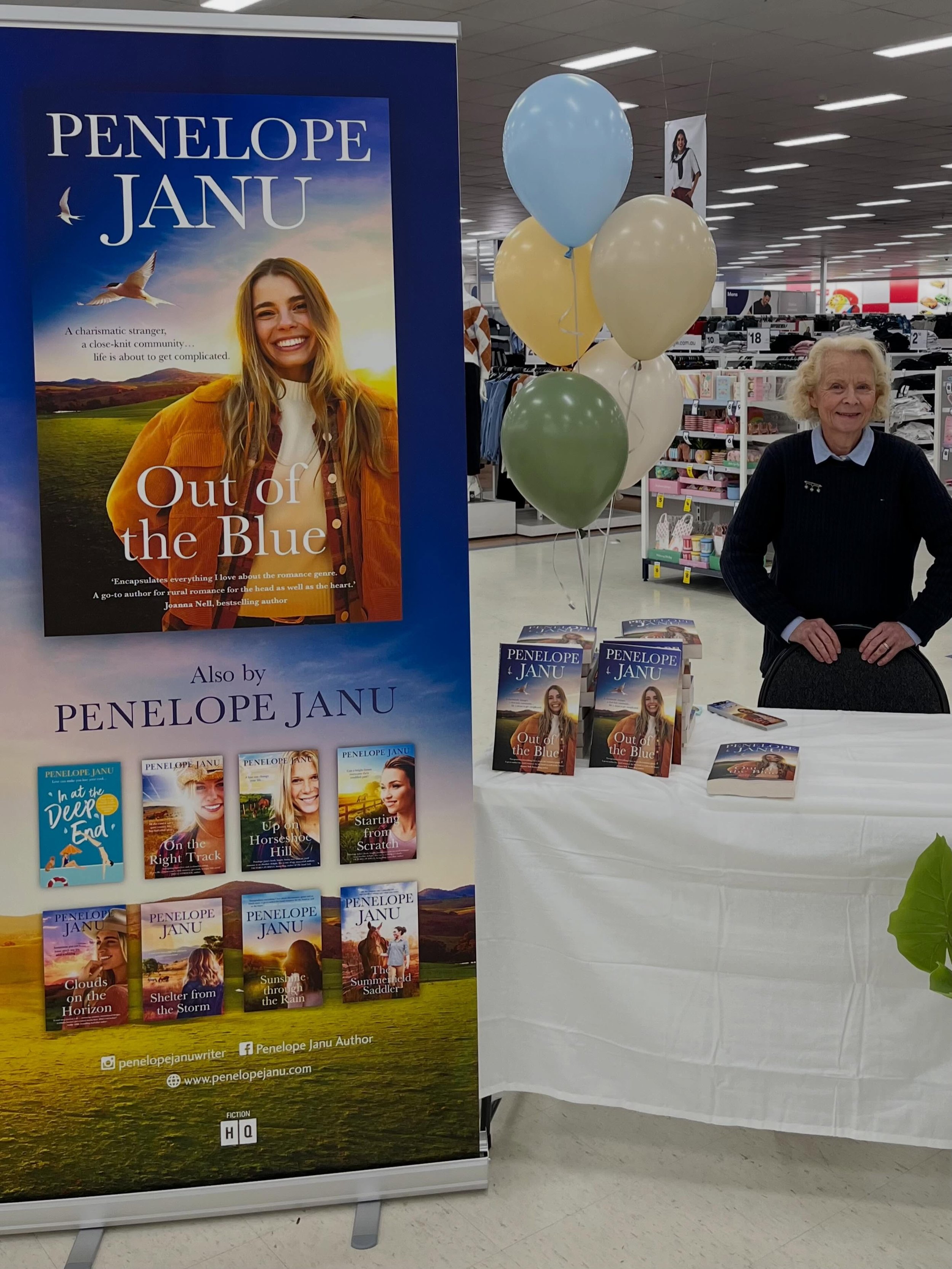 The banner&rsquo;s first outing! I&rsquo;ll be at Big W Mittagong from 10 till 10.45 on Wednesday 3 June! 💙
