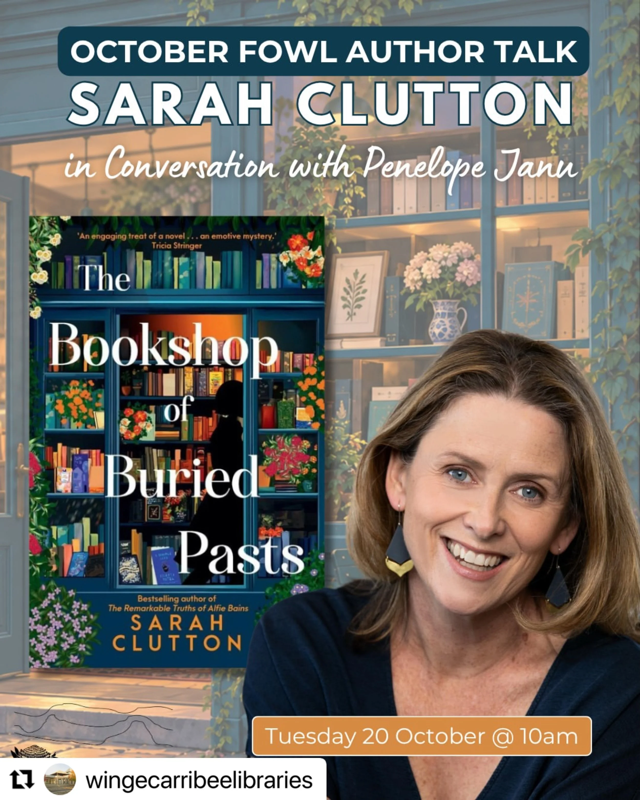 I love Sarah. And also her beautiful book which I can&rsquo;t wait to talk about. Finally, there is morning tea. What more could a writer and reader want? It goes without saying that Sarah and I would love to see you on 20 October in Bowral 💙

#Repo